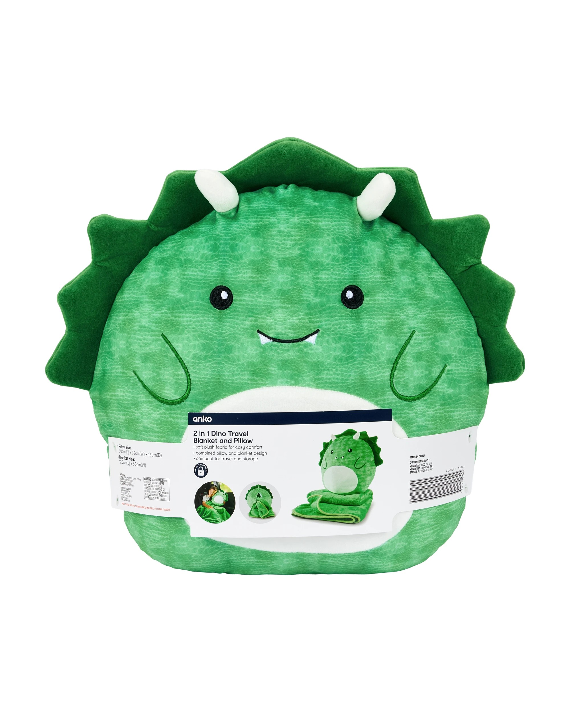 6 2 in 1 Dino Travel Blanket and Pillow, 6 of 6