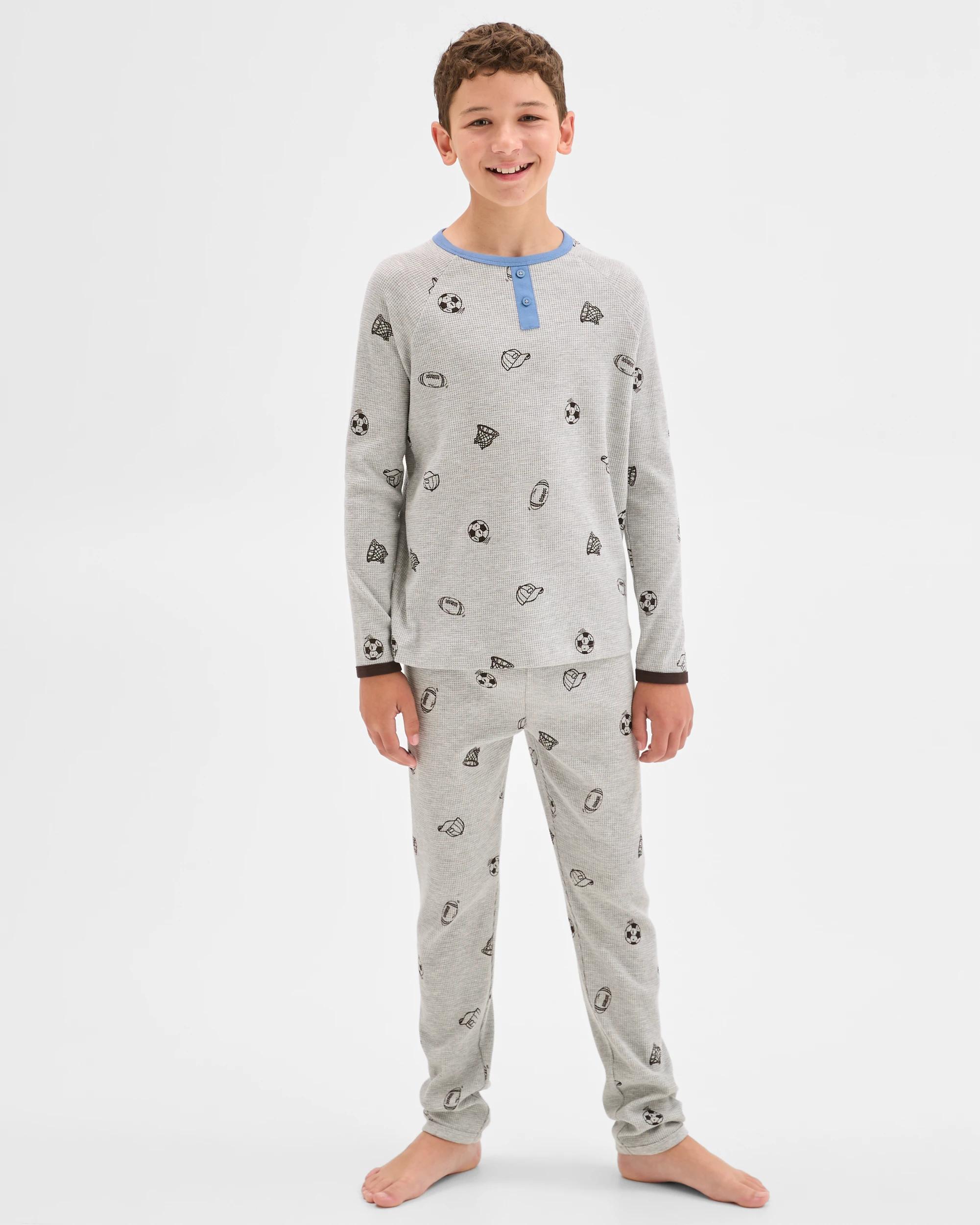 3 Target Kids Australian Cotton Older Boys Elevated Knit Pyjama Set SPORT, 3 of 8