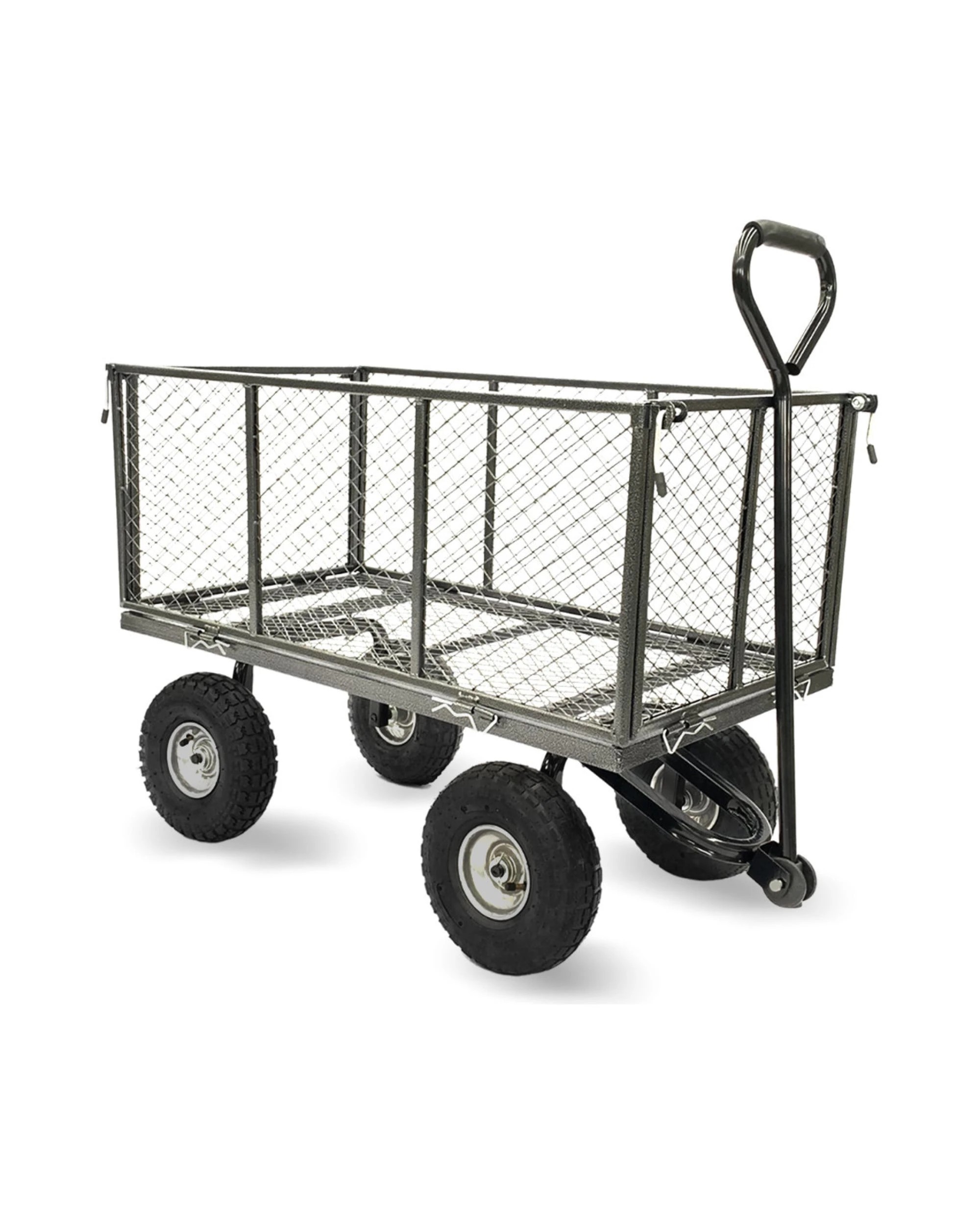 1 Wallaroo Steel Mesh Garden Trolley Cart 300kg Capacity Lounge Wagon Tool - Grey, 1 of 8