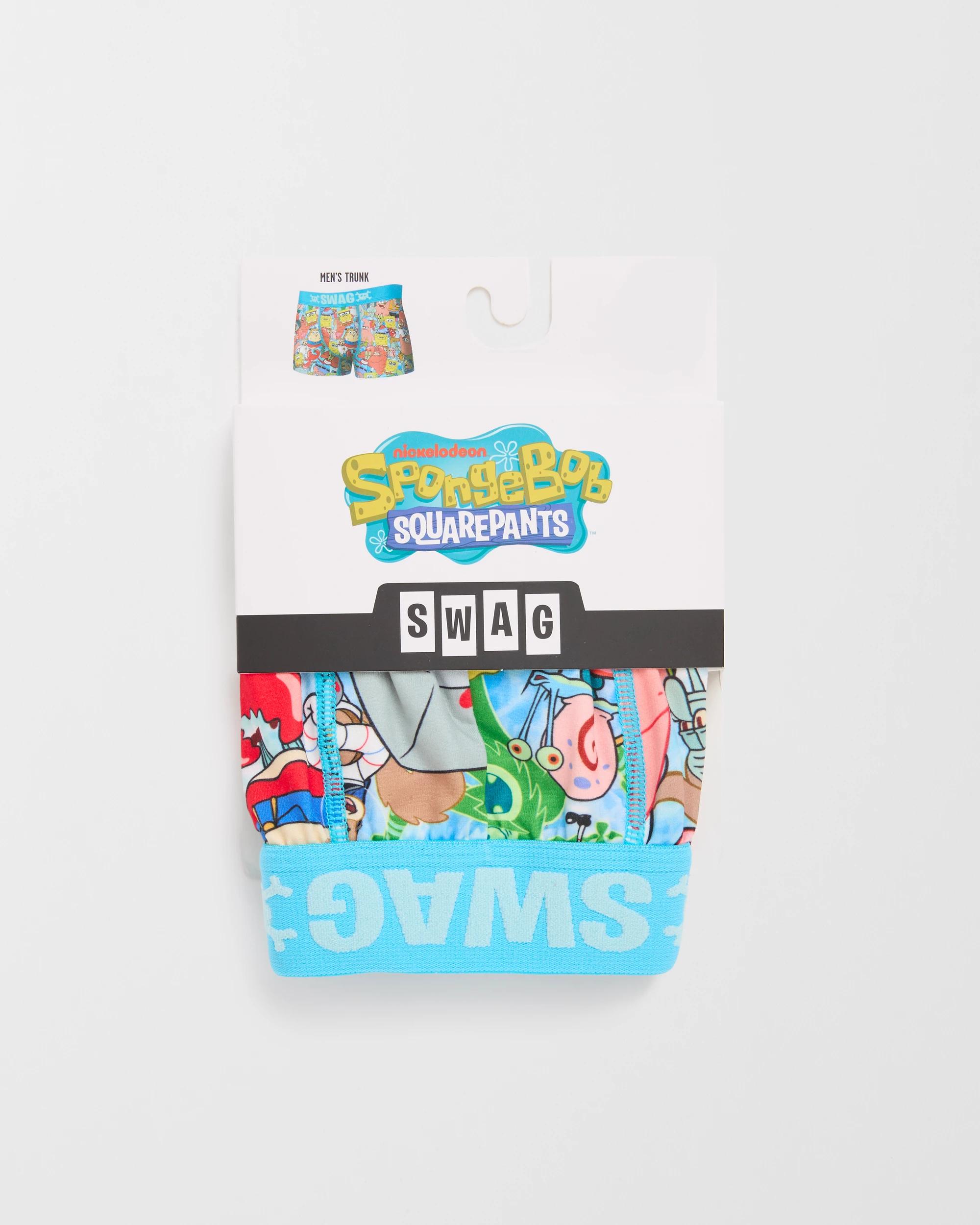 4 Swag Licensed Trunks - Spongebob Squarepants BLUE, 4 of 4