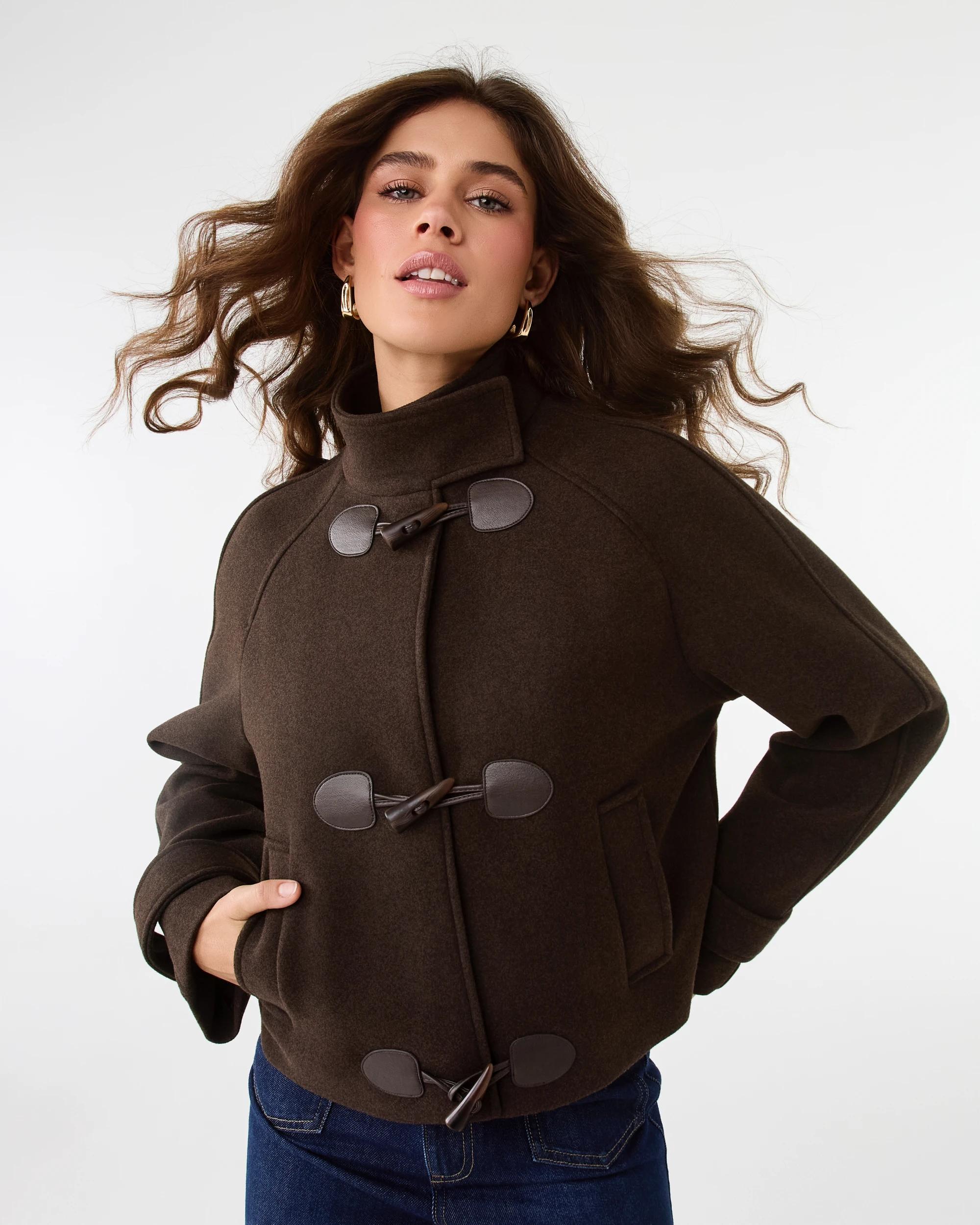 1 Funnel Neck Jacket Melt Brown, 1 of 10