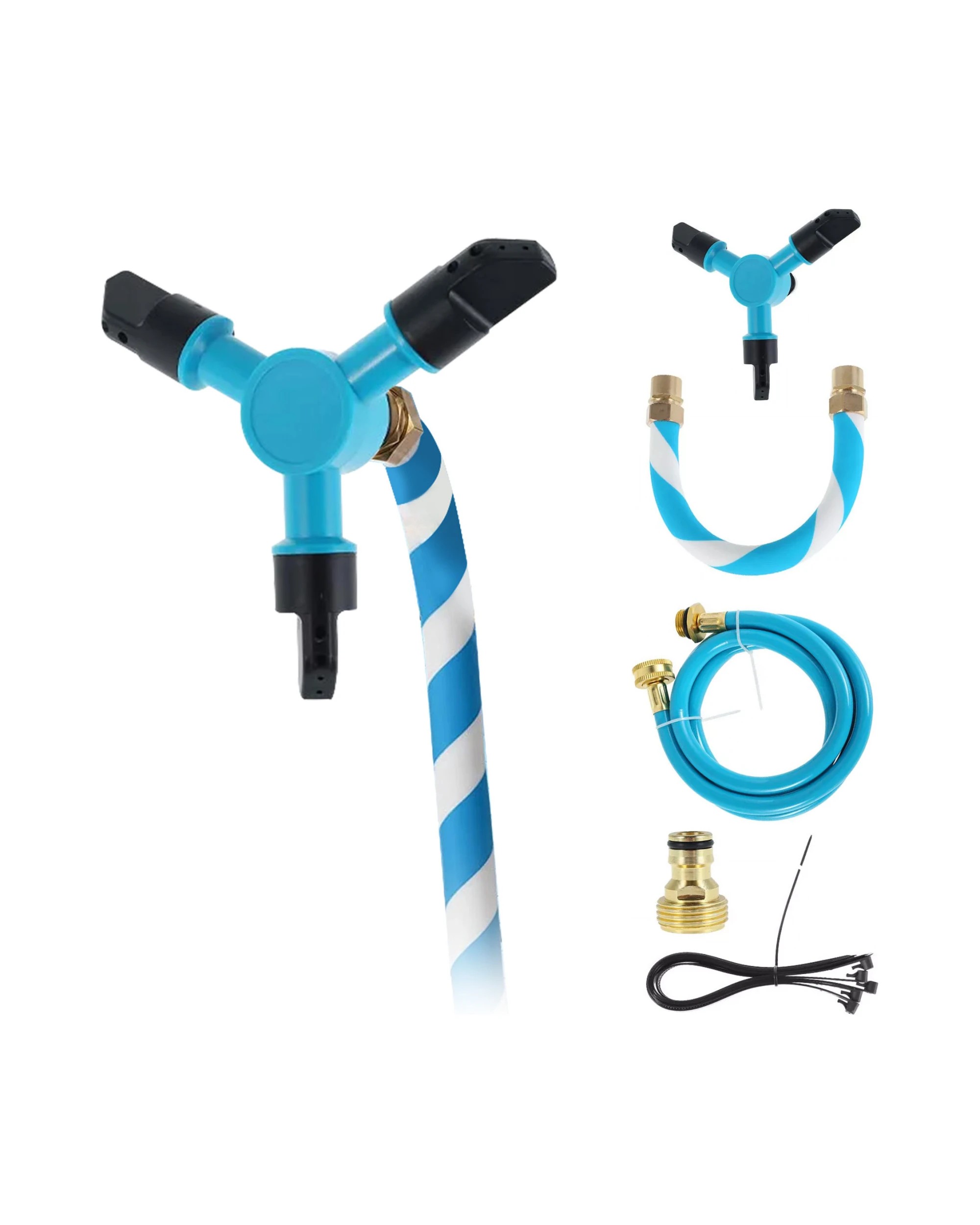 2 Kahuna Waterpark Rotating Trampoline Water Sprinkler Kit With Adjustable Hose, 2 of 10