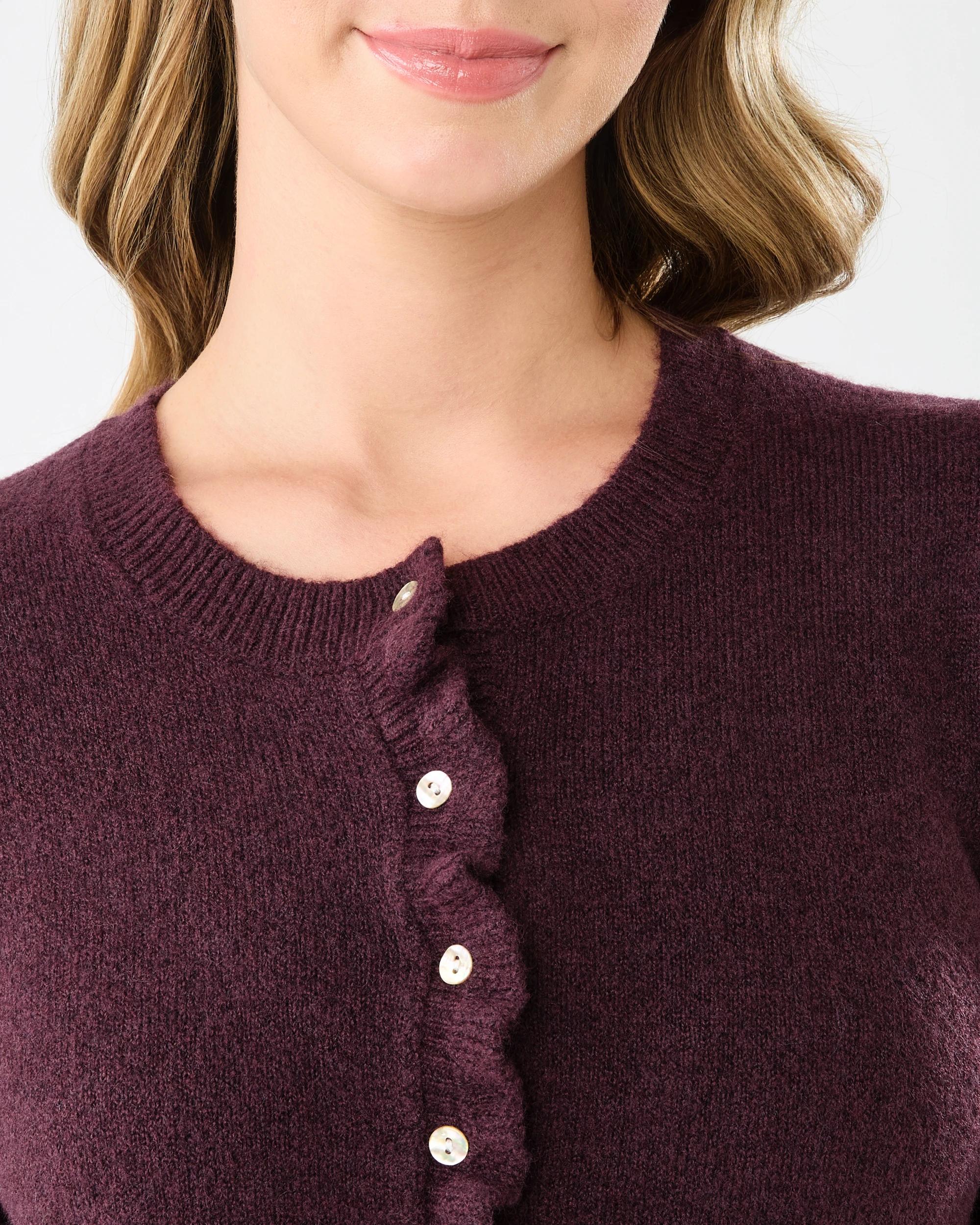 5 Frill Hem Cardigan Fudge, 5 of 7