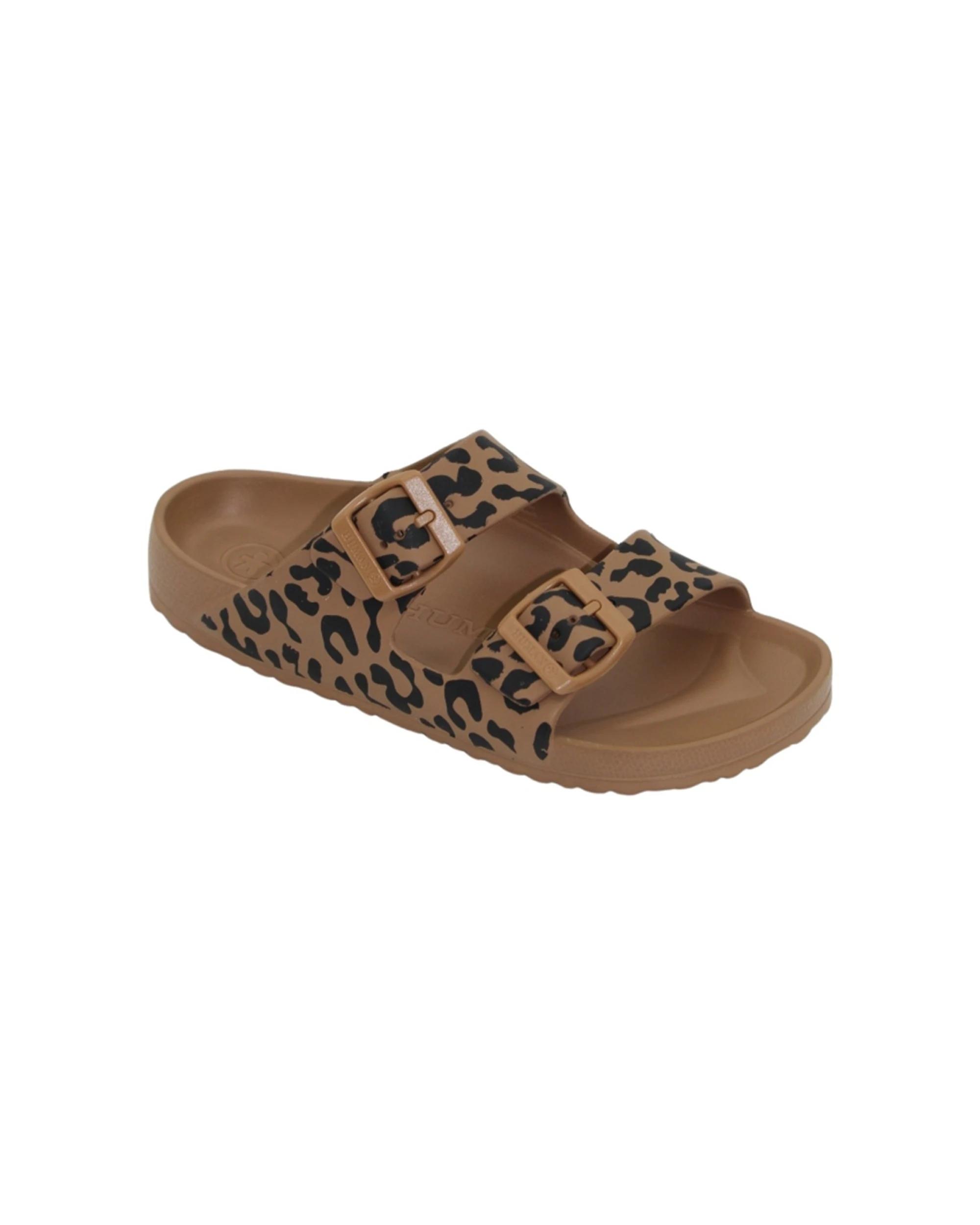 4 Human Shoes Ripe Women's Sandals Double Buckle Super Soft Choc OCELOT, 4 of 5