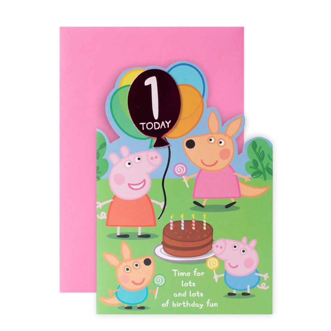 1 Hallmark Peppa Pig 1st Birthday Card - Garden Celebration, 1 of 3