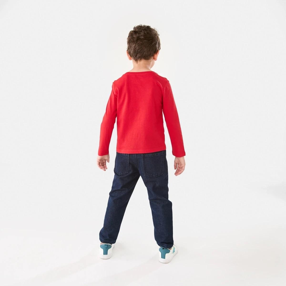 6 Long Sleeve Print T-shirt Red Legend, 6 of 8