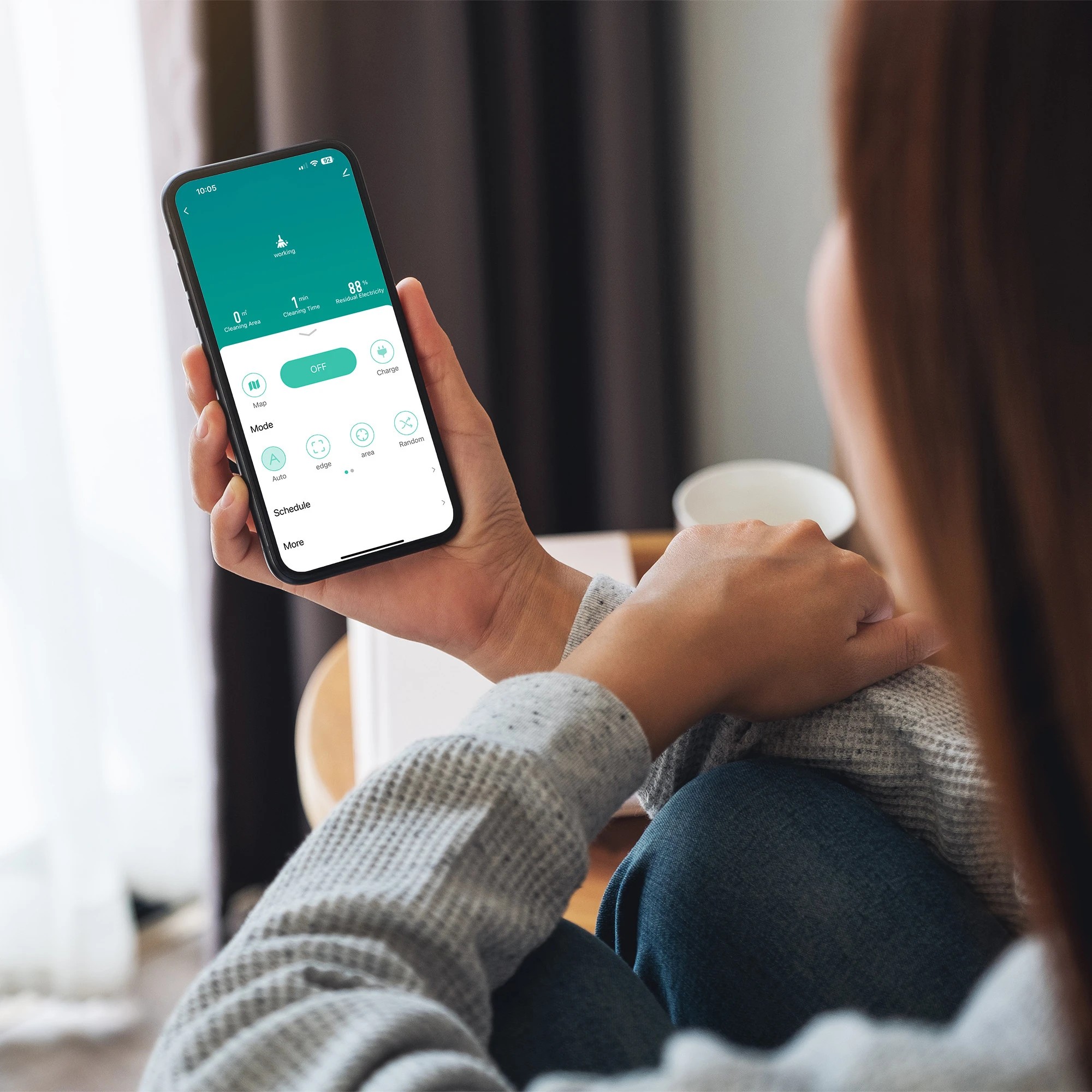 8 MyGenie Vortex Wet and Dry Robotic Vacuum - Black, 8 of 10