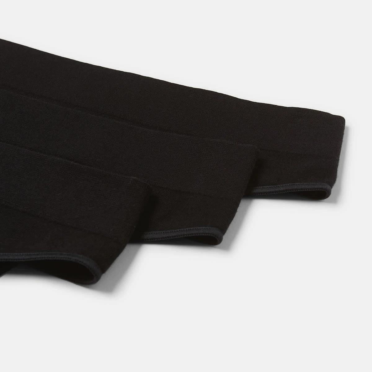 3 3 Pack Seamfree Cotton G-String Briefs BLACK, 3 of 6