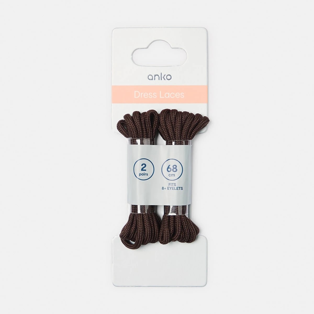 1 2 Pack Dress Laces - Brown, 1 of 3