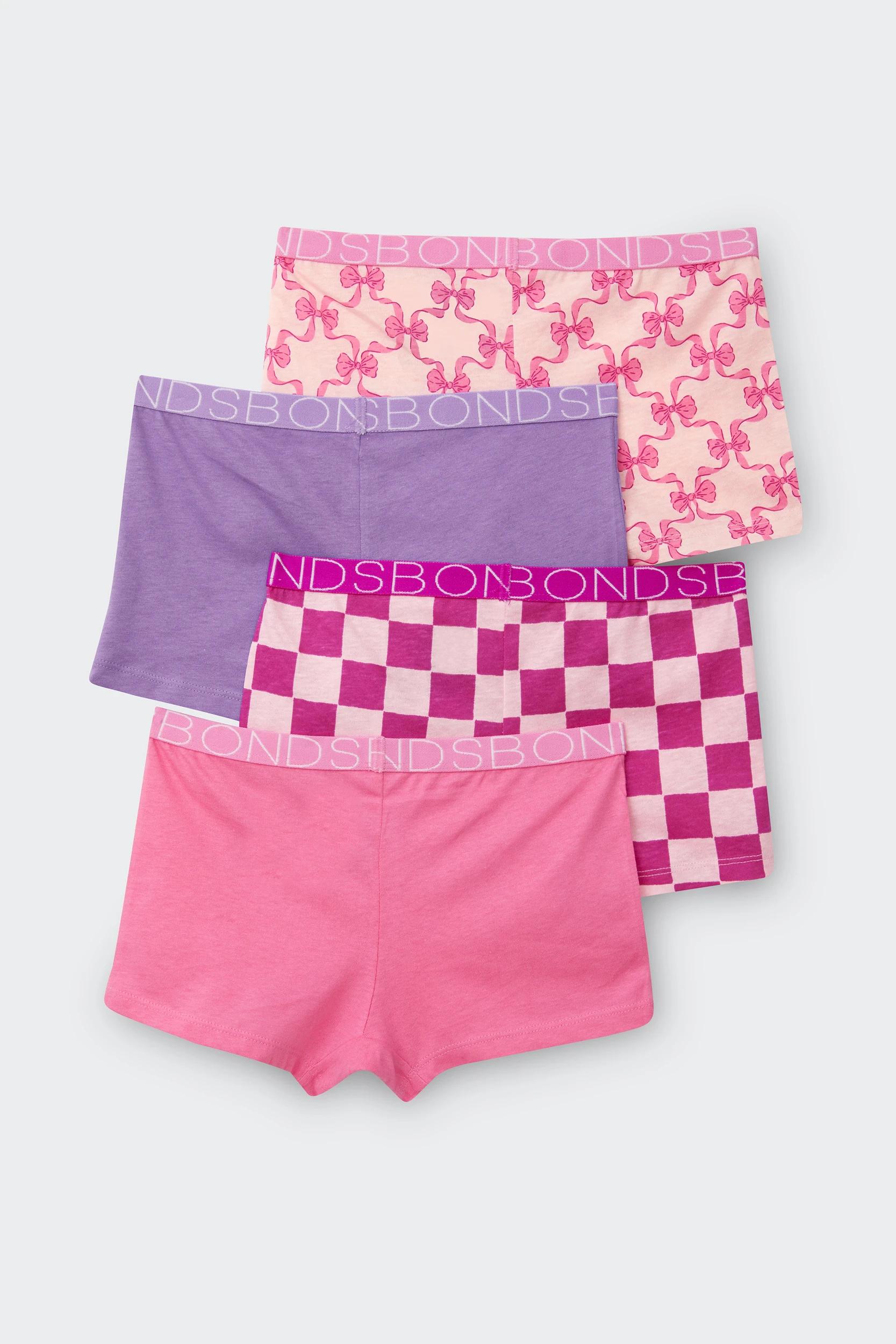 2 Older Girls 4 Pack Shortie - Bonds MULTI, 2 of 4