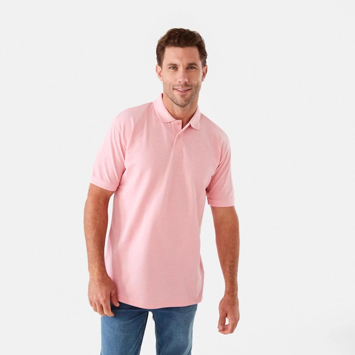 1 Birdseye Pique Polo Shirt Pnk Plume, 1 of 6
