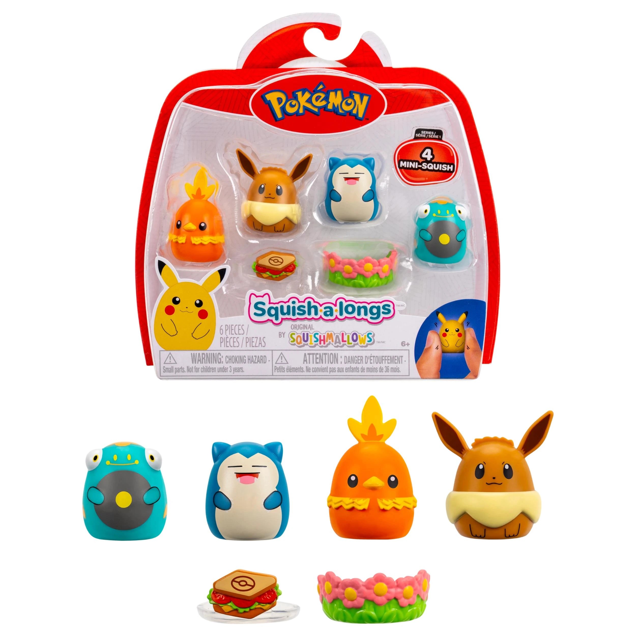 6 Pokemon Squish - A - Longs 4 Pack - Assorted - Multi, 6 of 10