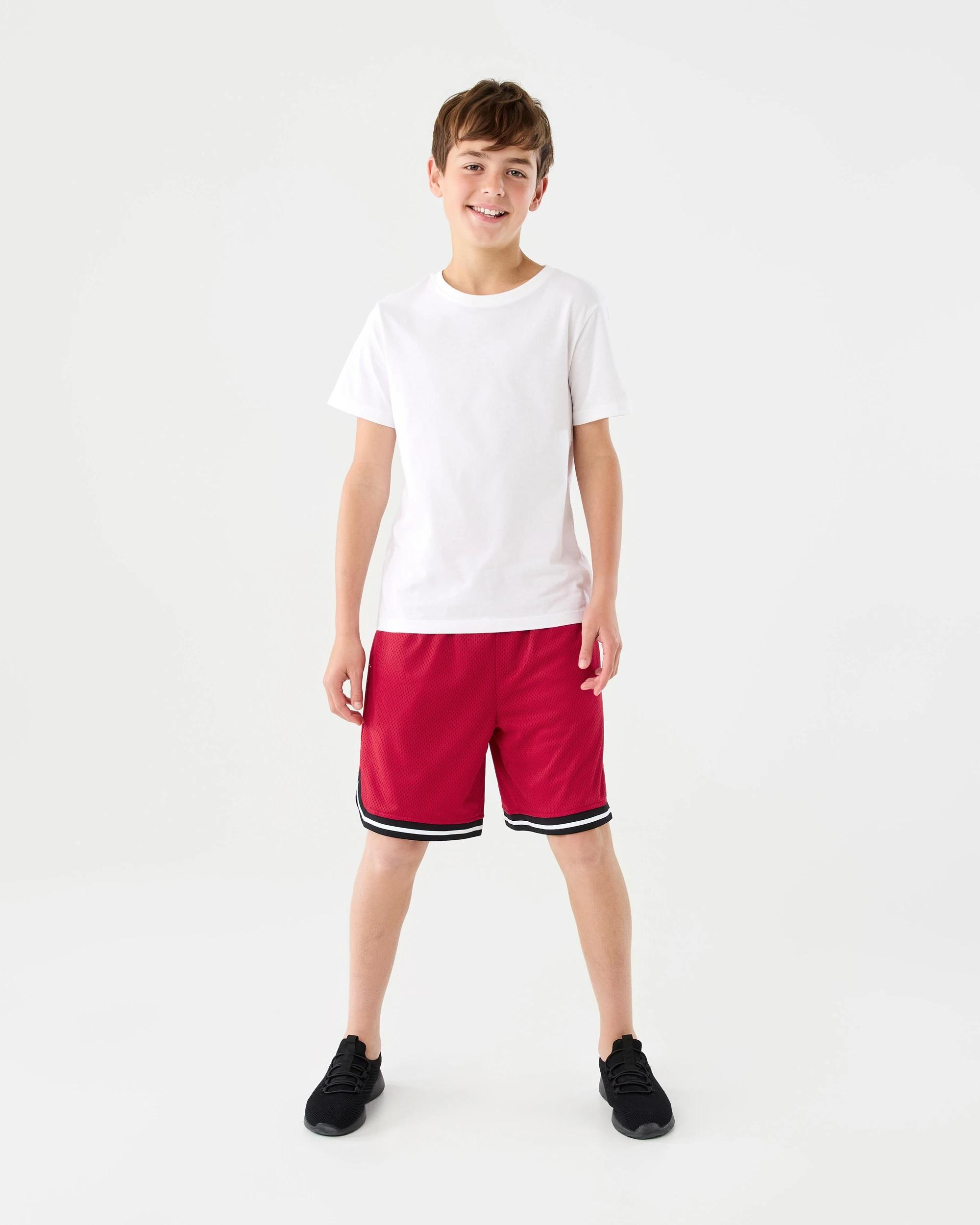 6 Active Kids Mesh Shorts Red, 6 of 7