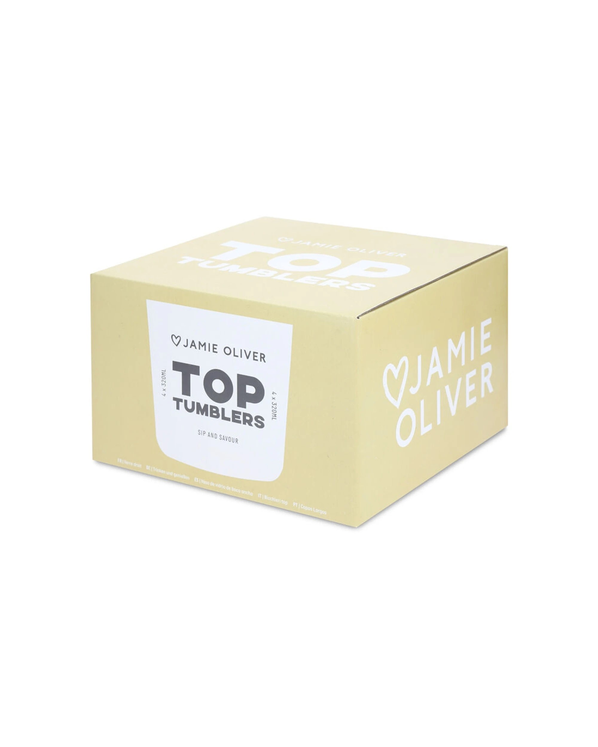 6 Jamie Oliver 8pc Big Love Timeless Top Tumbler Glass Set 320ml - Clear, 6 of 8