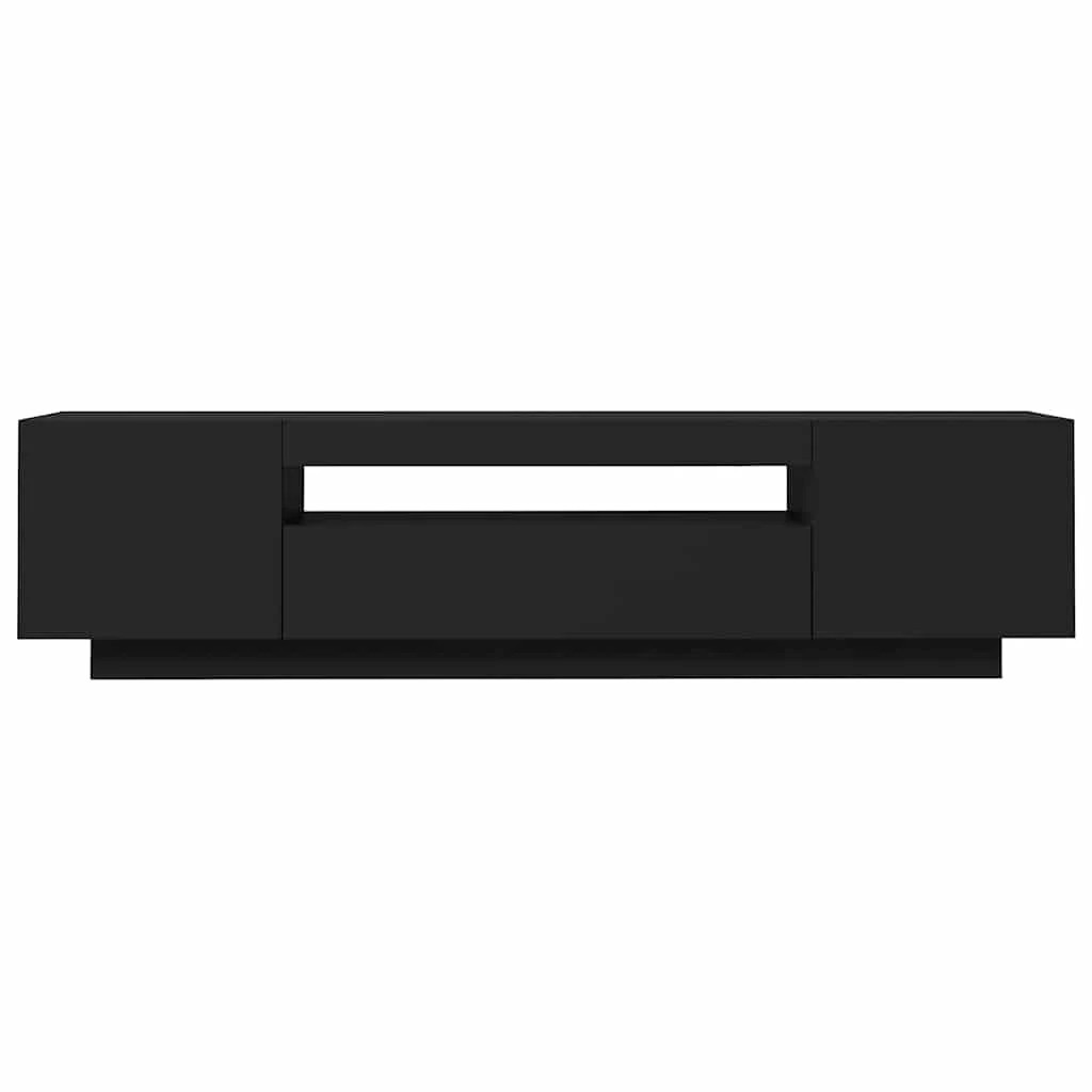 8 Vidaxl Tv Cabinet Tv Cabint With Led Light - Black, 8 of 10