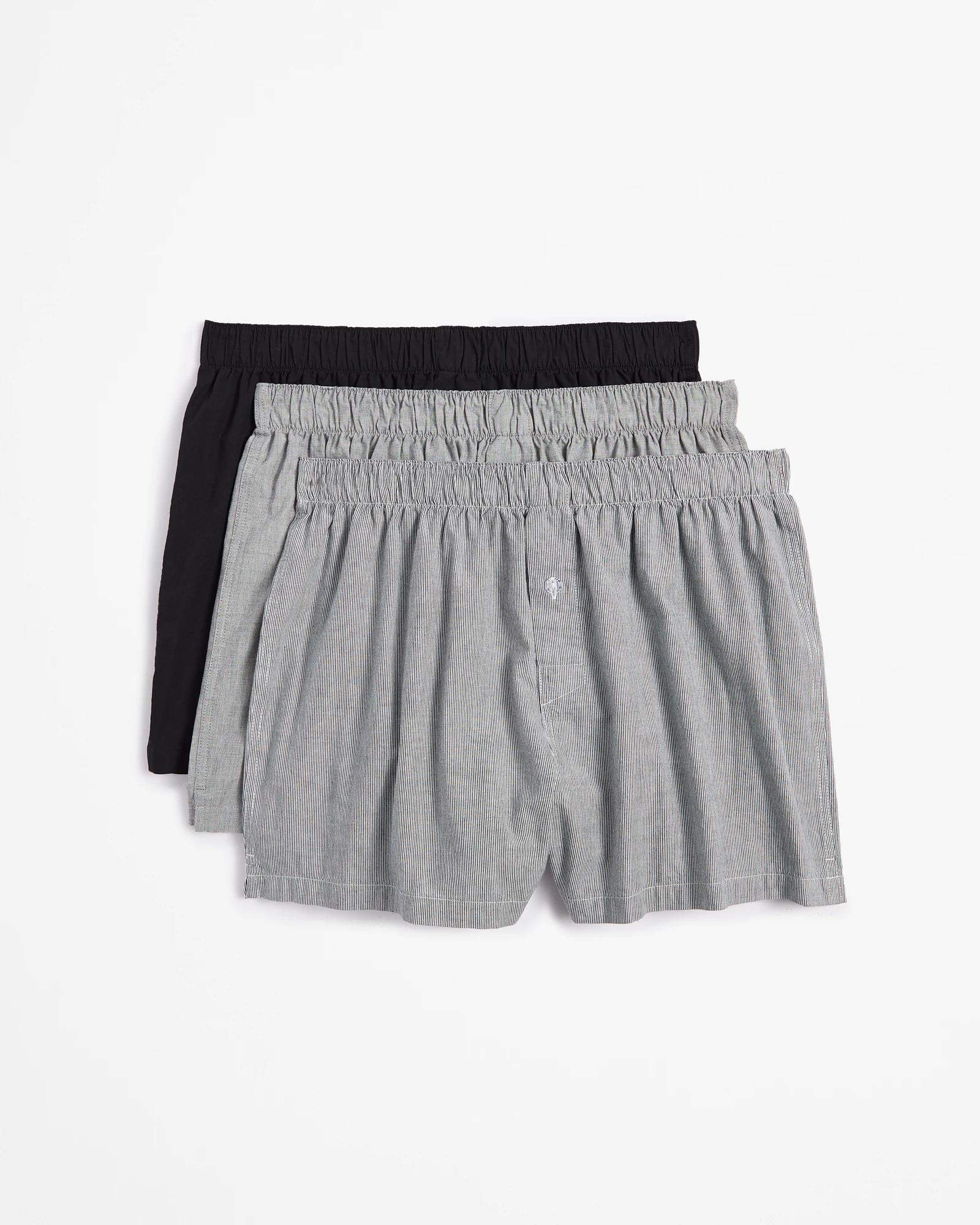 1 3 Pack Woven Boxer Shorts - Maxx GREY/BLACK, 1 of 3