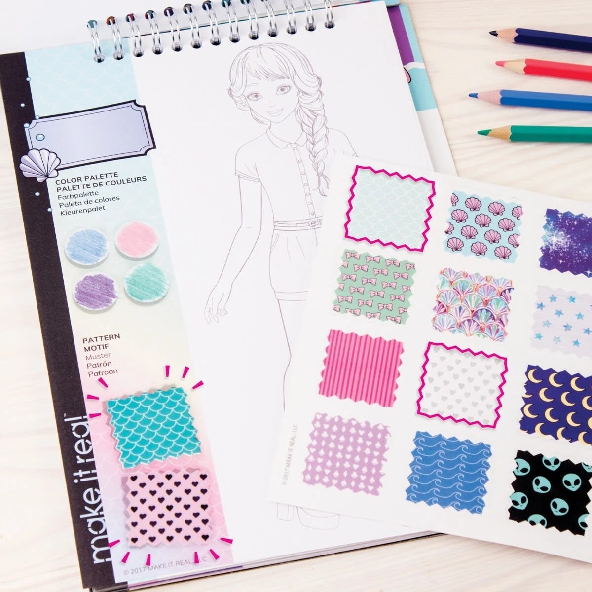 6 Make It Real Fashion Design Sketch Book - Assorted, 6 of 10