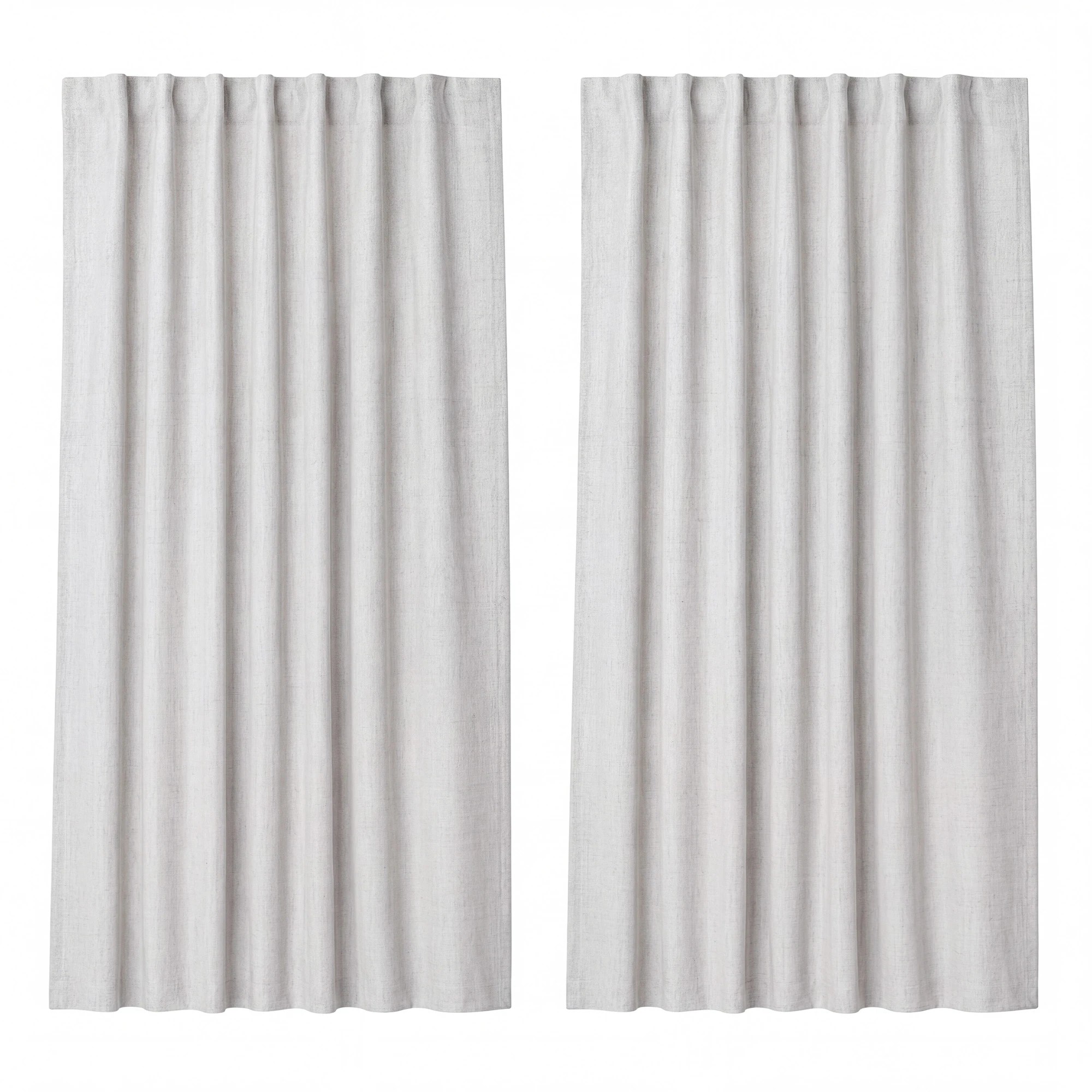 2 Marlow 2 Panels Blackout Curtains Linen Look Curtain Draperies Window Bedroom, 2 of 8