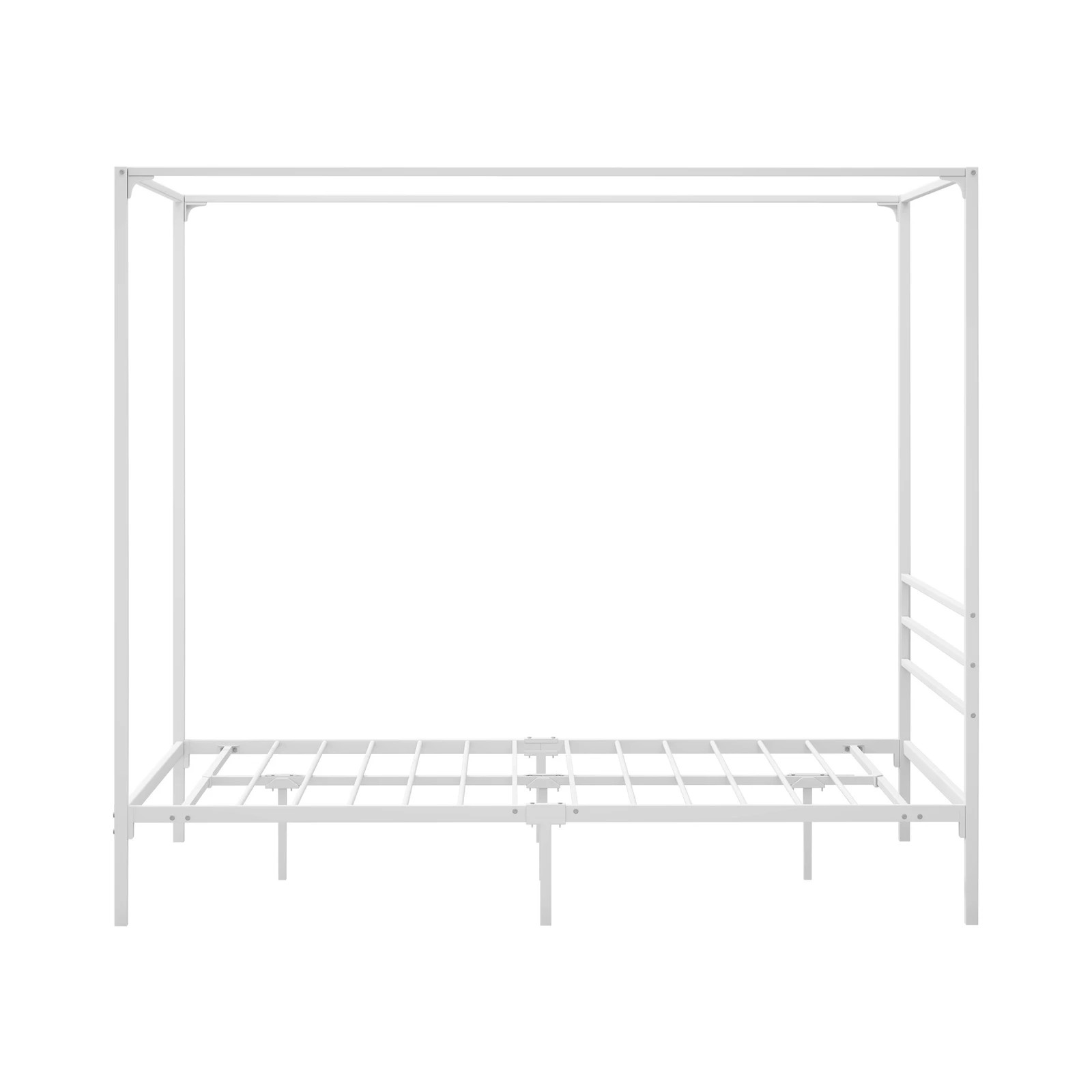 7 Oikiture Metal Canopy Bed Frame Queen Size Beds Platform
 - White, 7 of 8
