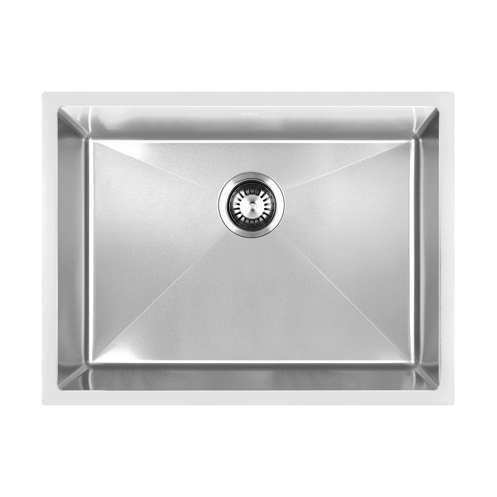 1 Welba Kitchen Sink 58X44CM Stainless Steel Single Bowl Basin With Waste - Silver, 1 of 4
