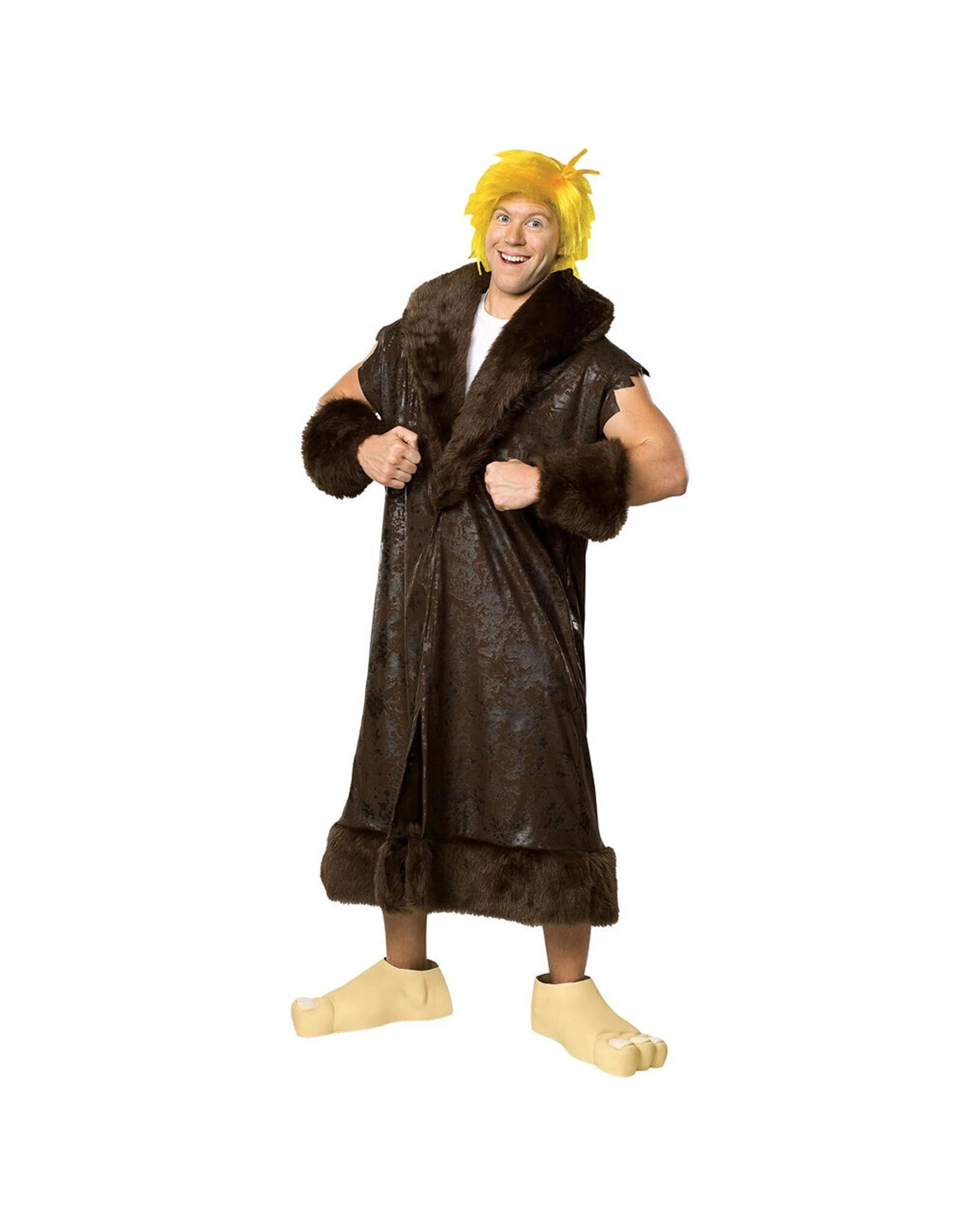 1 Rubies Barney Rubble Deluxe Mens Dress Up Costume Size XL - Multi, 1 of 3