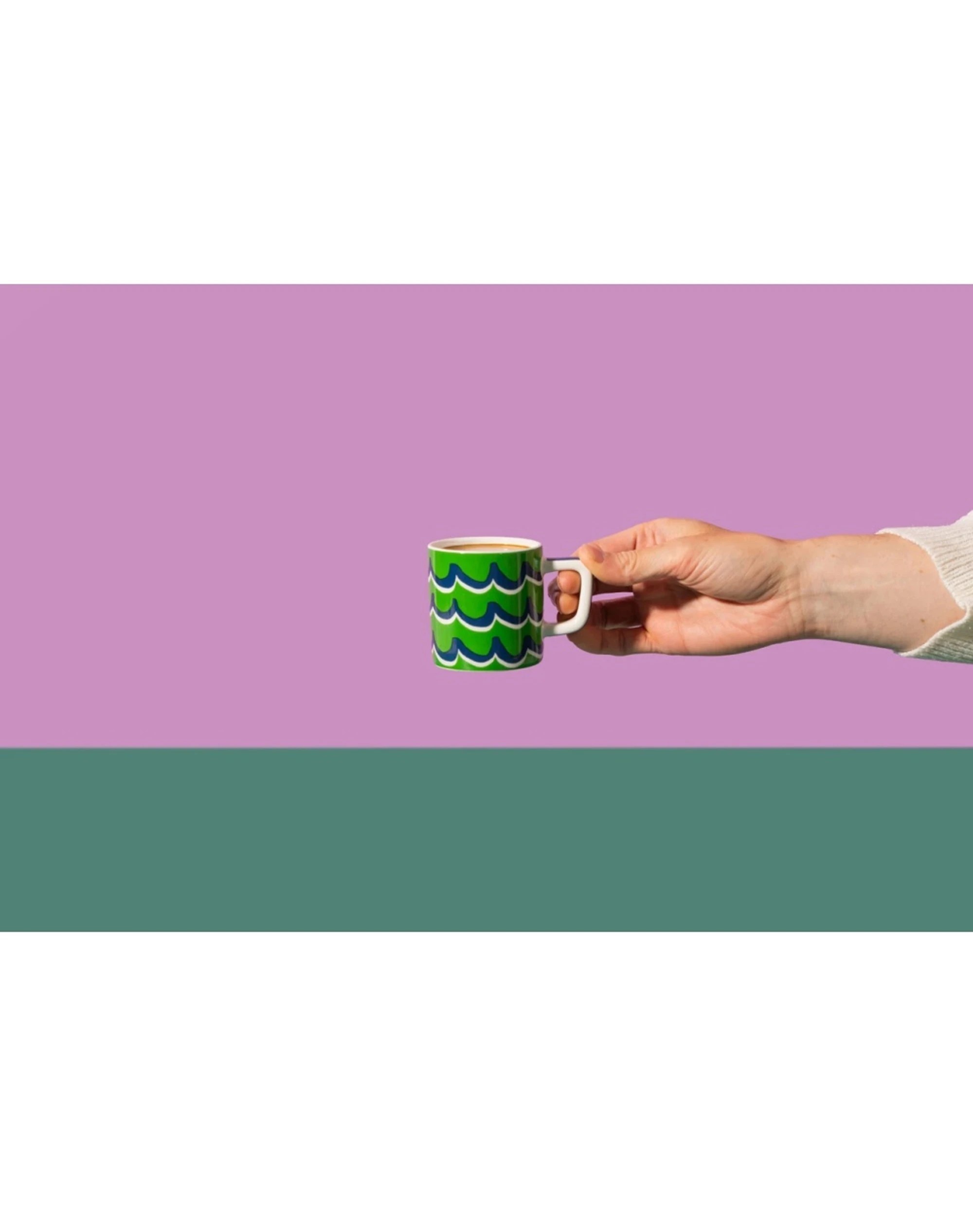 8 La Cafetière 4pk Ceramic Espresso Drinking Mug Cup Set 120ml Cyan Tides - Green, 8 of 8