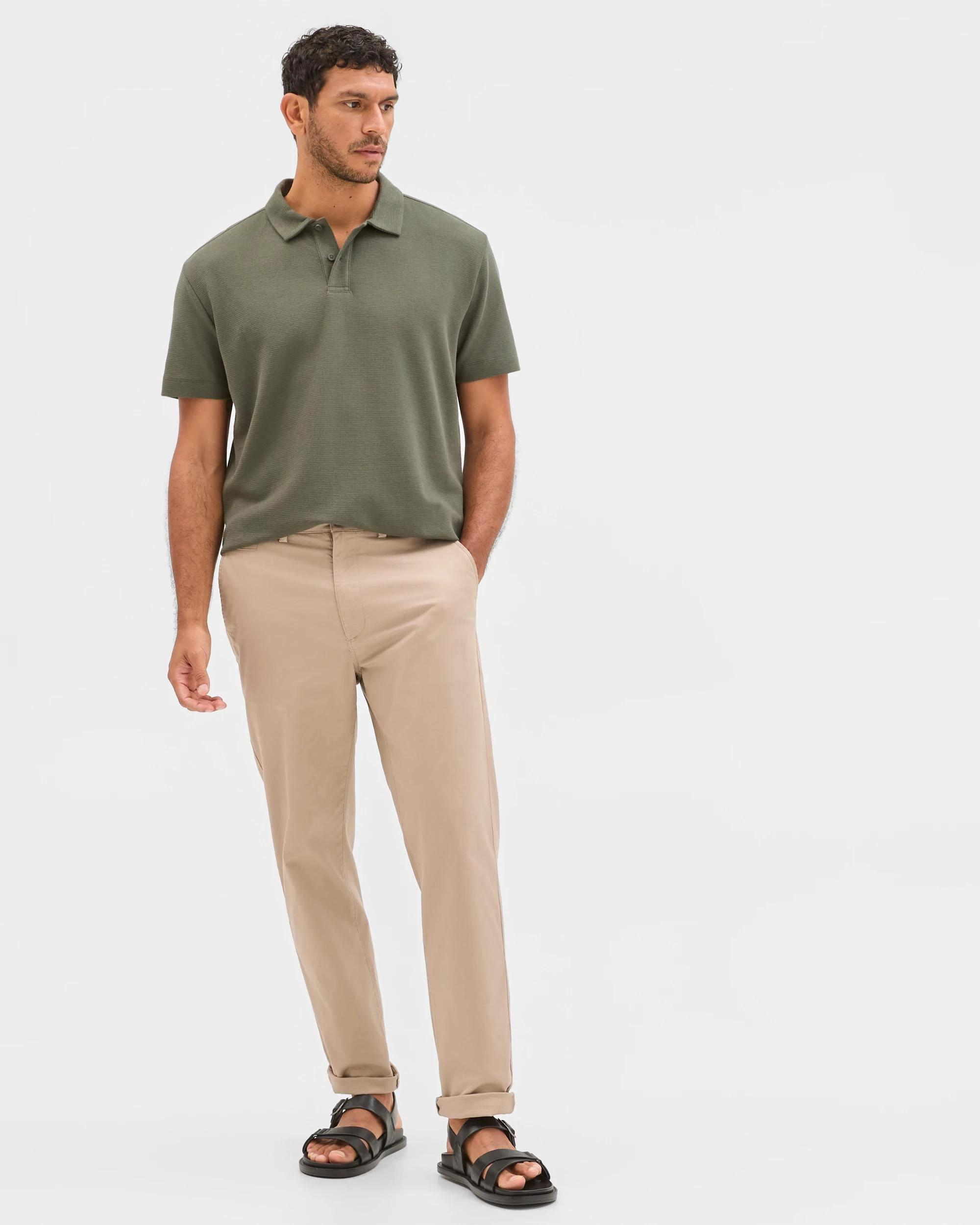 2 Target Australian Cotton Textured Fashion Polo Top DARK GREEN, 2 of 5