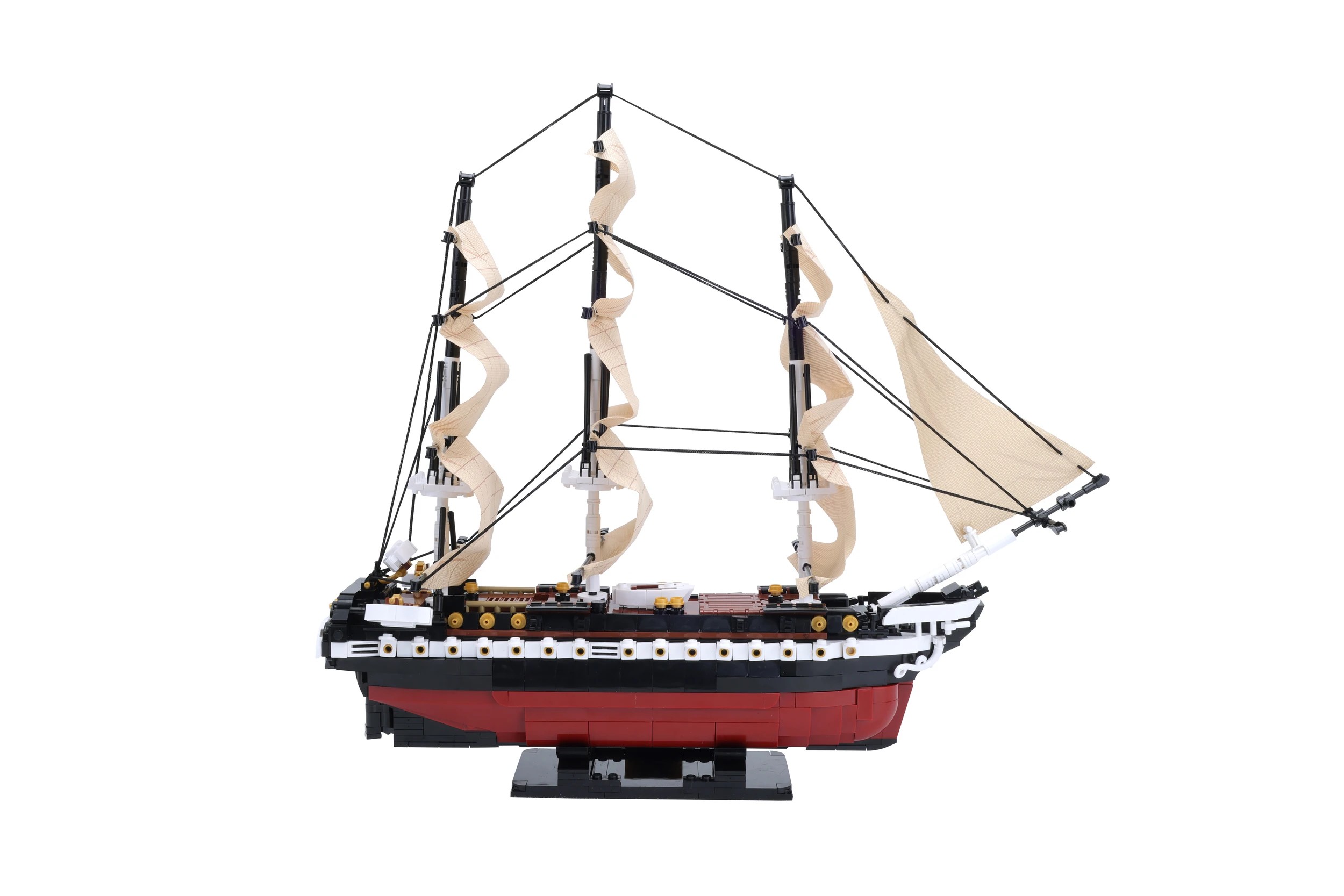 4 1125 Piece Mini Blocks Vehicle Series: Cruise Sailship, 4 of 8
