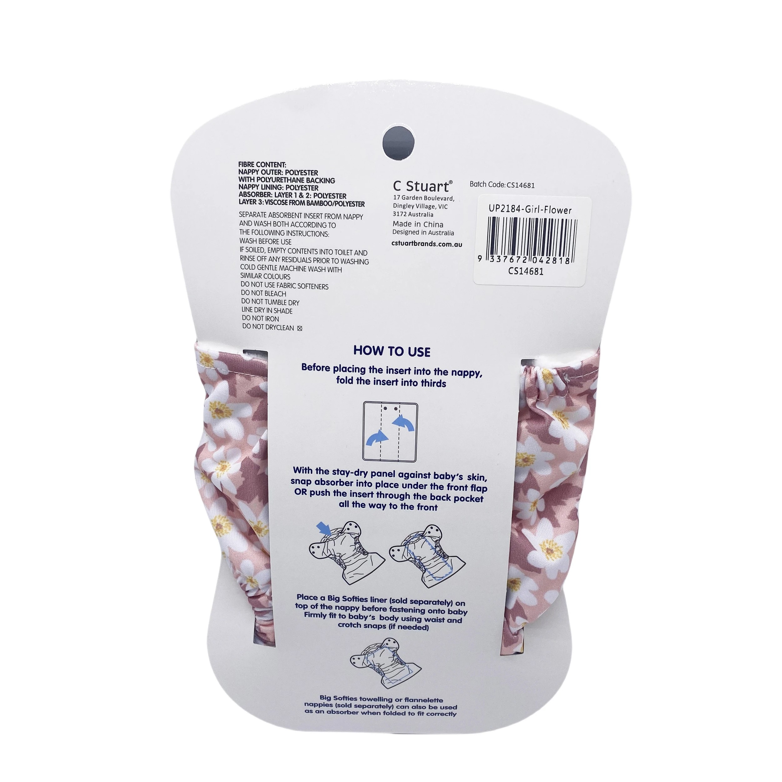 4 Big Softies Reusable Nappy With Insert Absorber, 4 of 5