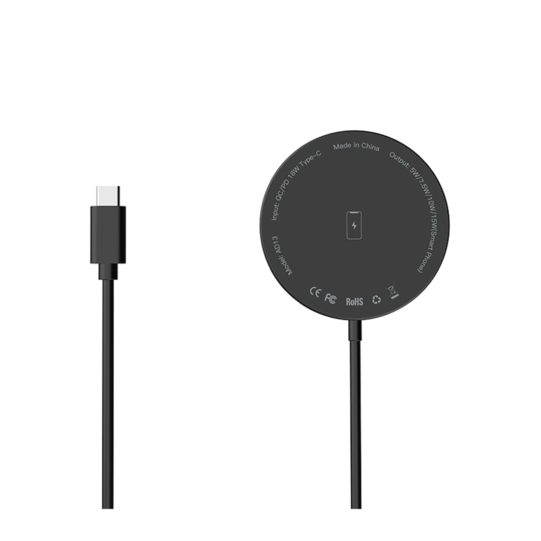 1 TODO 15W Fast Charging Wireless Phone Charger Pad Charge - Black, 1 of 2