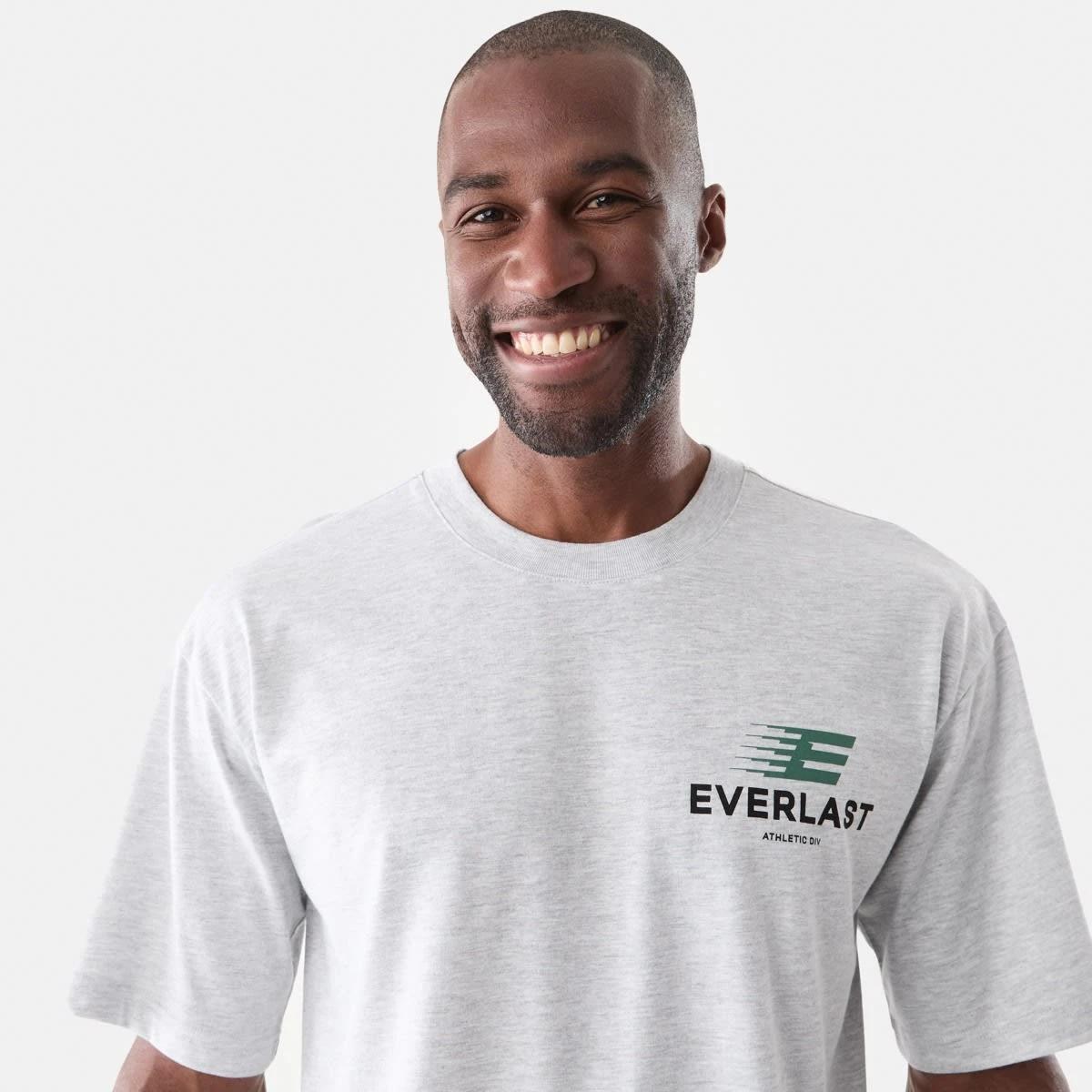4 Everlast Mens Oversized T-shirt White Marl, 4 of 7