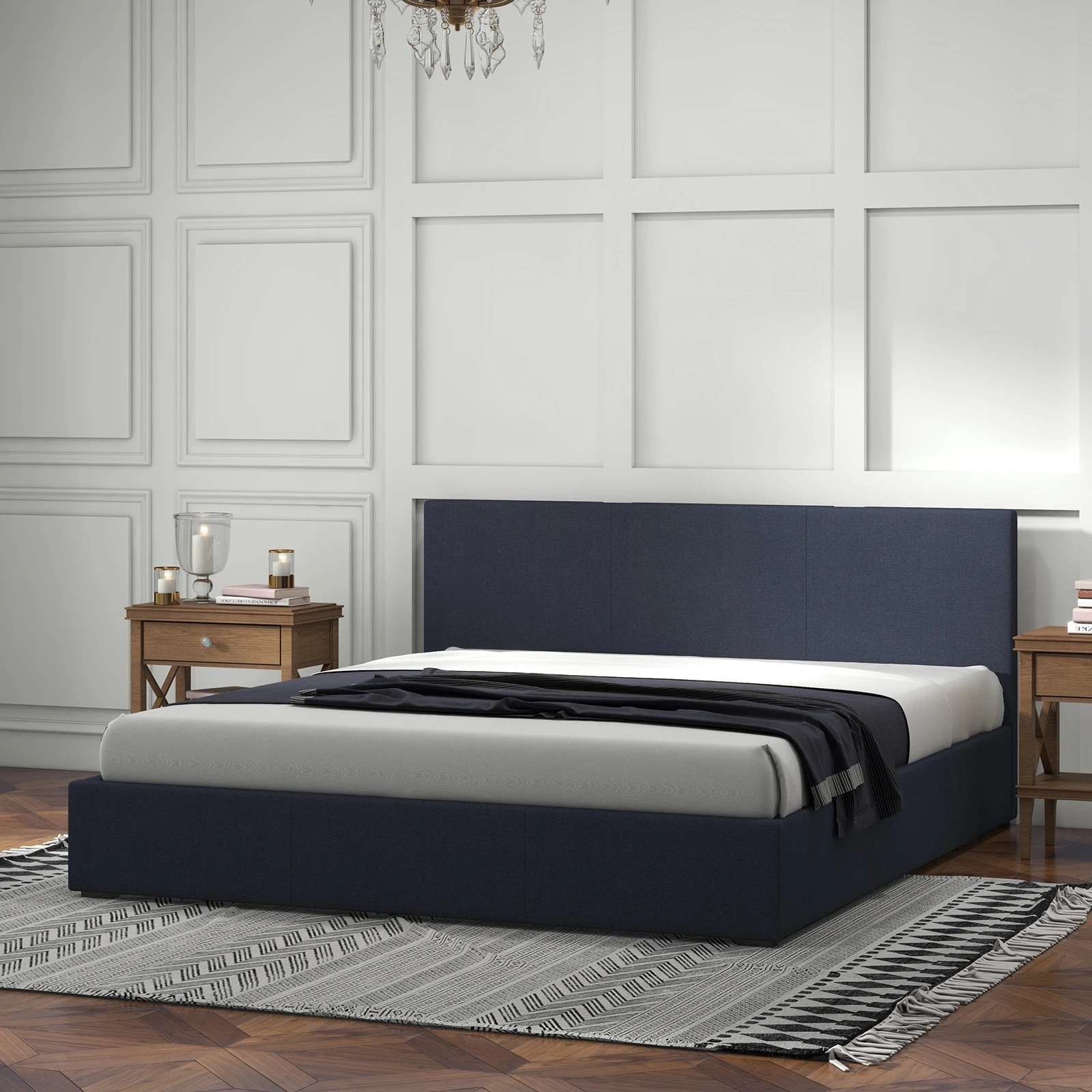 5 Milano Décor Luxury Gas Lift Bed Frame Base And Headboard With Storage Single - Charcoal, 5 of 10