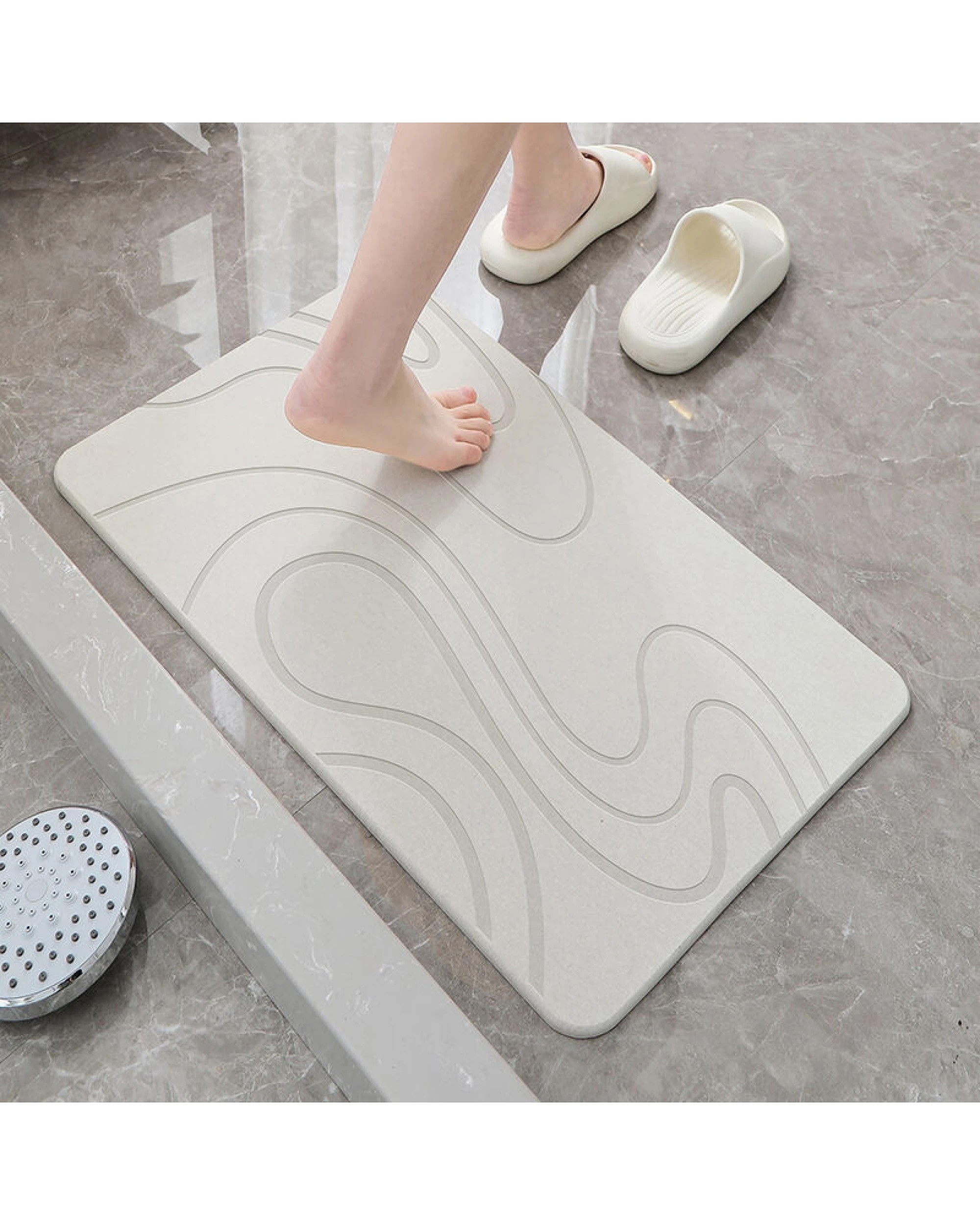 3 BR Home Diatomite Bath Mat with Anti-Slip Design for Quick Drying, 3 of 7