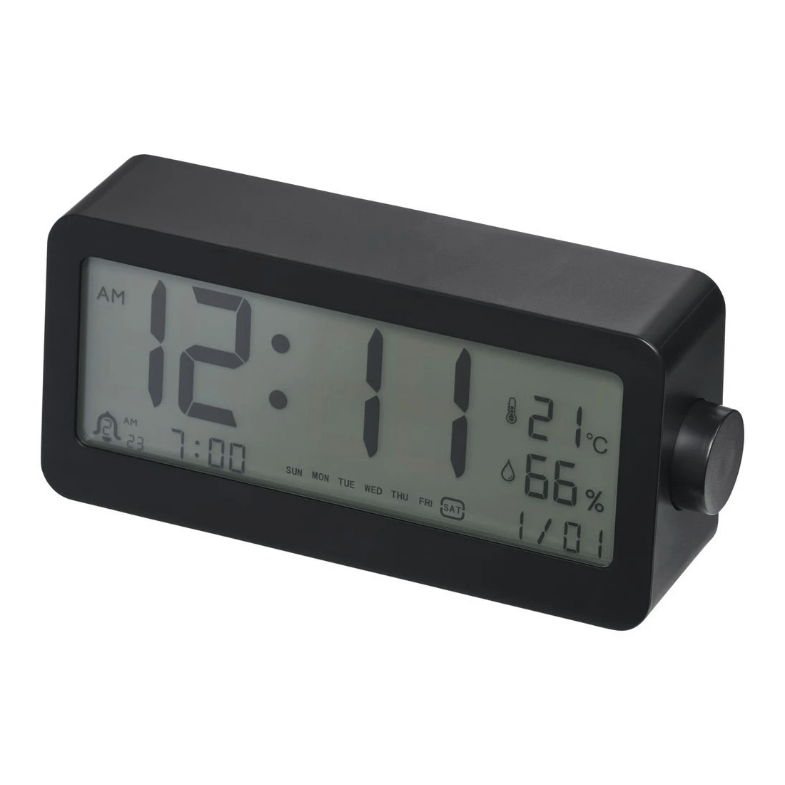 1 J.Burrows Digital Desk Clock Black, 1 of 3