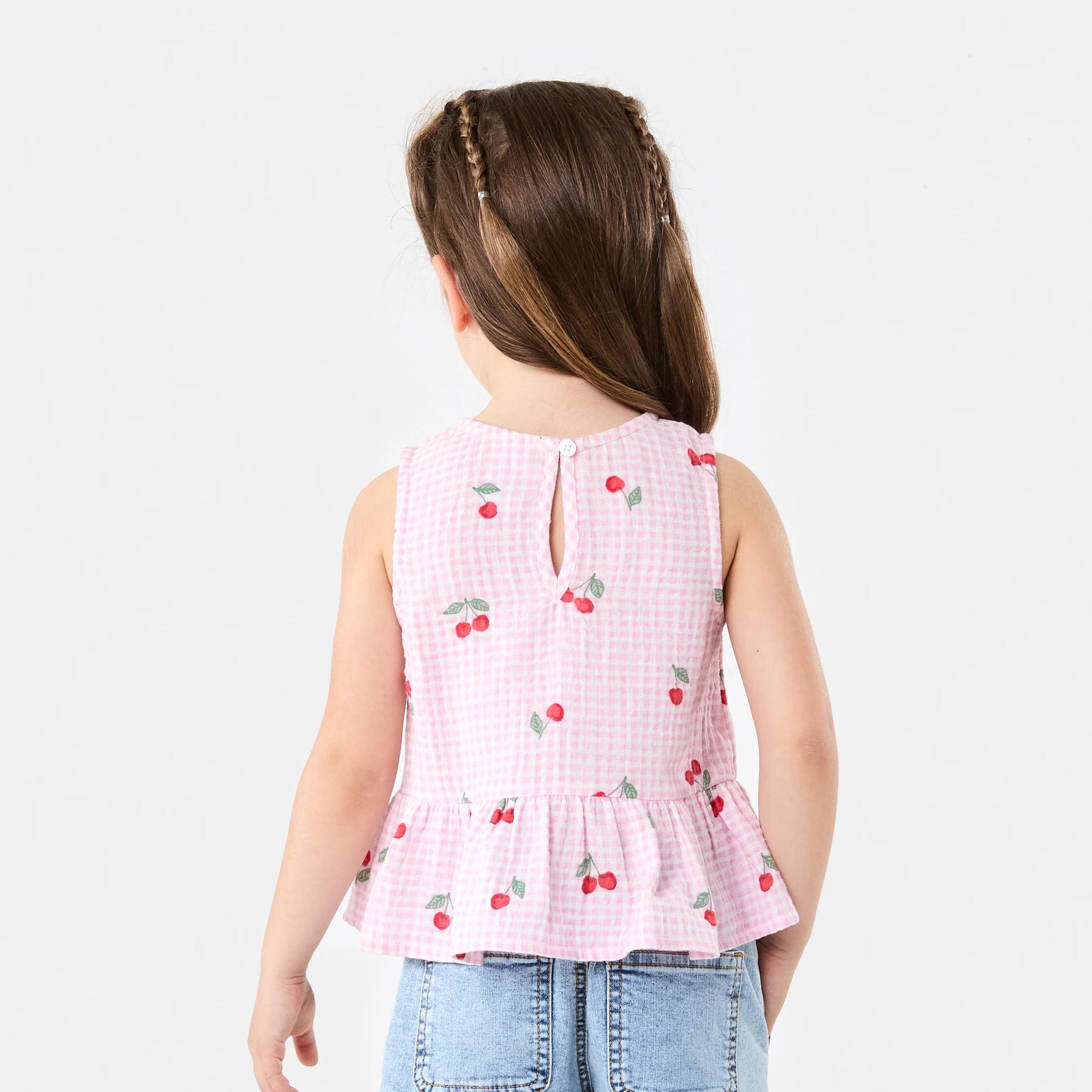 2 Tie Front Frill Top Pnk Cherry, 2 of 6