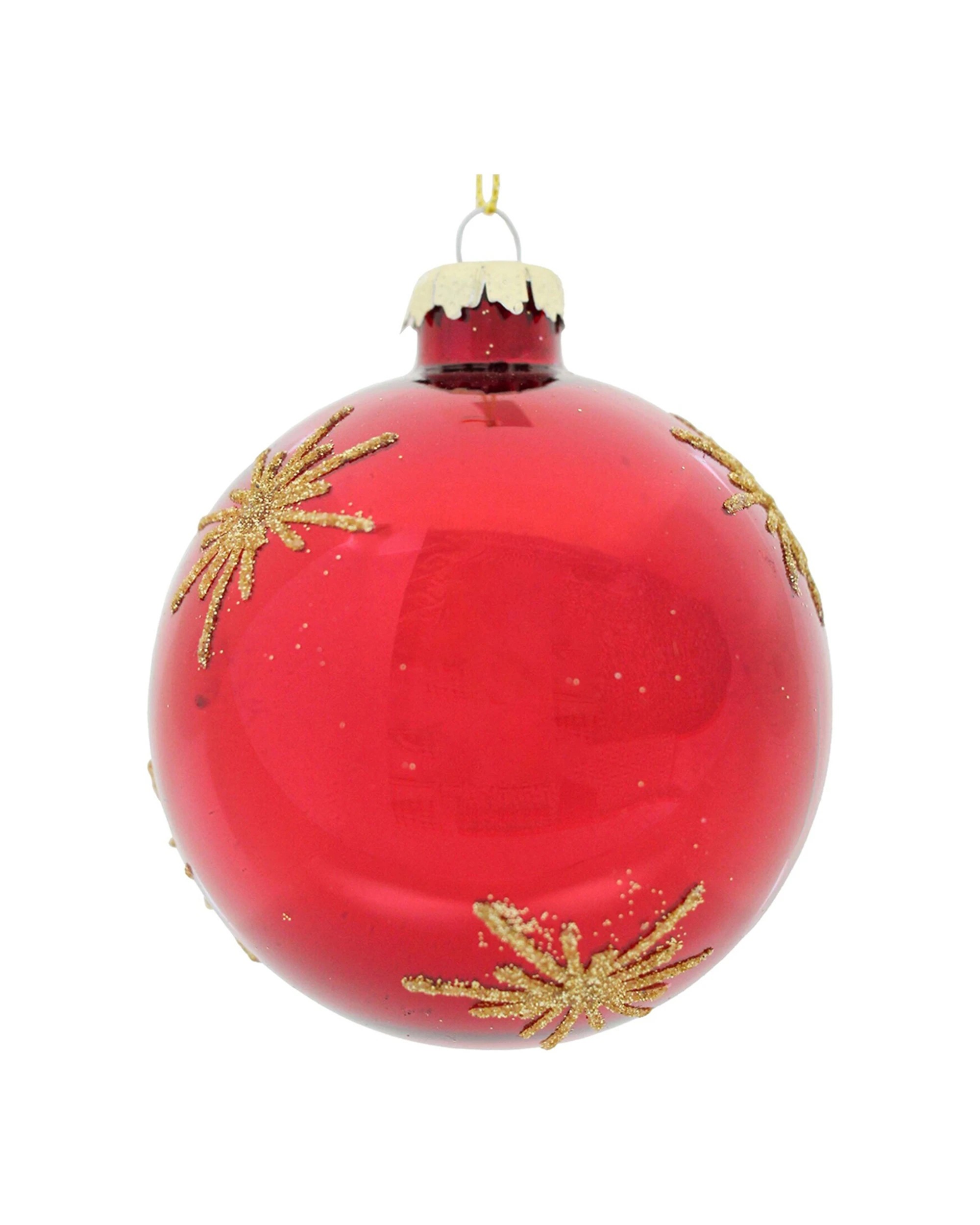 2 Lvd Glass Bauble Scarlett Seasonal Christmas Decoration Hanging Home Decor
 - Red, 2 of 3