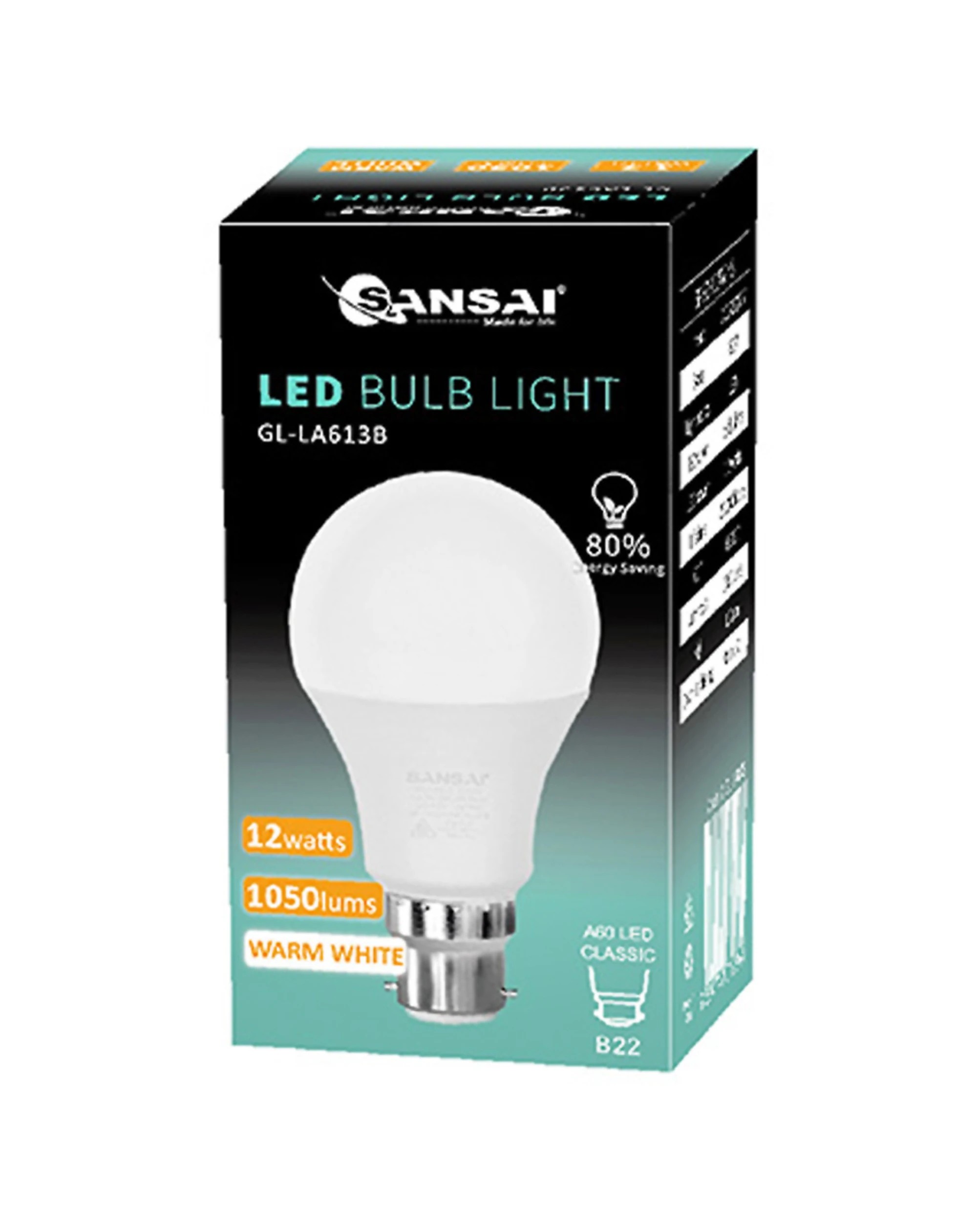 2 Sansai 12w B22 Bayonet Led Light Bulb Globe 3000k 1050 Lumens Warm White
 - White, 2 of 3