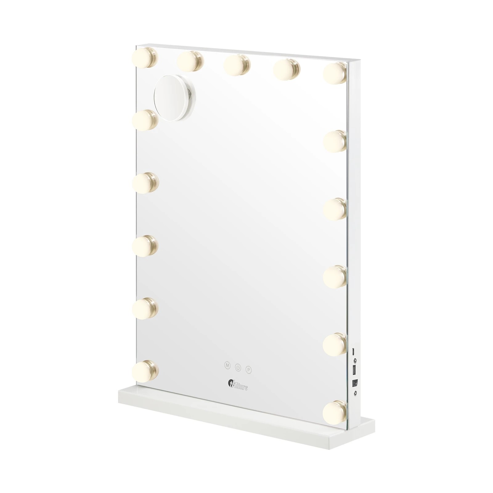 7 Oikiture Led Makeup Mirror Bluetooth Hollywood 61x43cm Vanity Wall Mirrors
 - White, 7 of 7