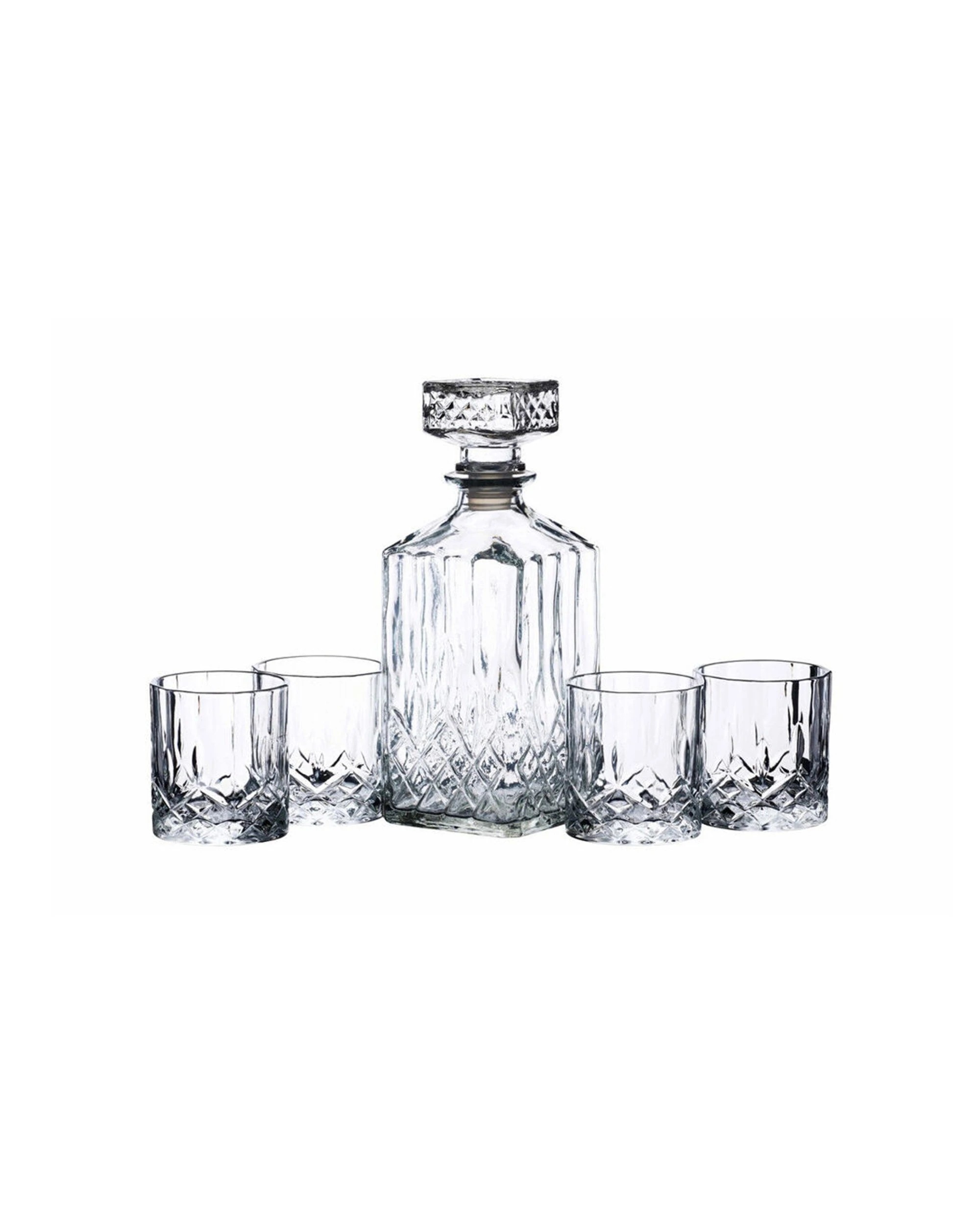 2 BarCraft 10pc Whiskey 900ml Decanter With Glass Tumblers - Clear, 2 of 8
