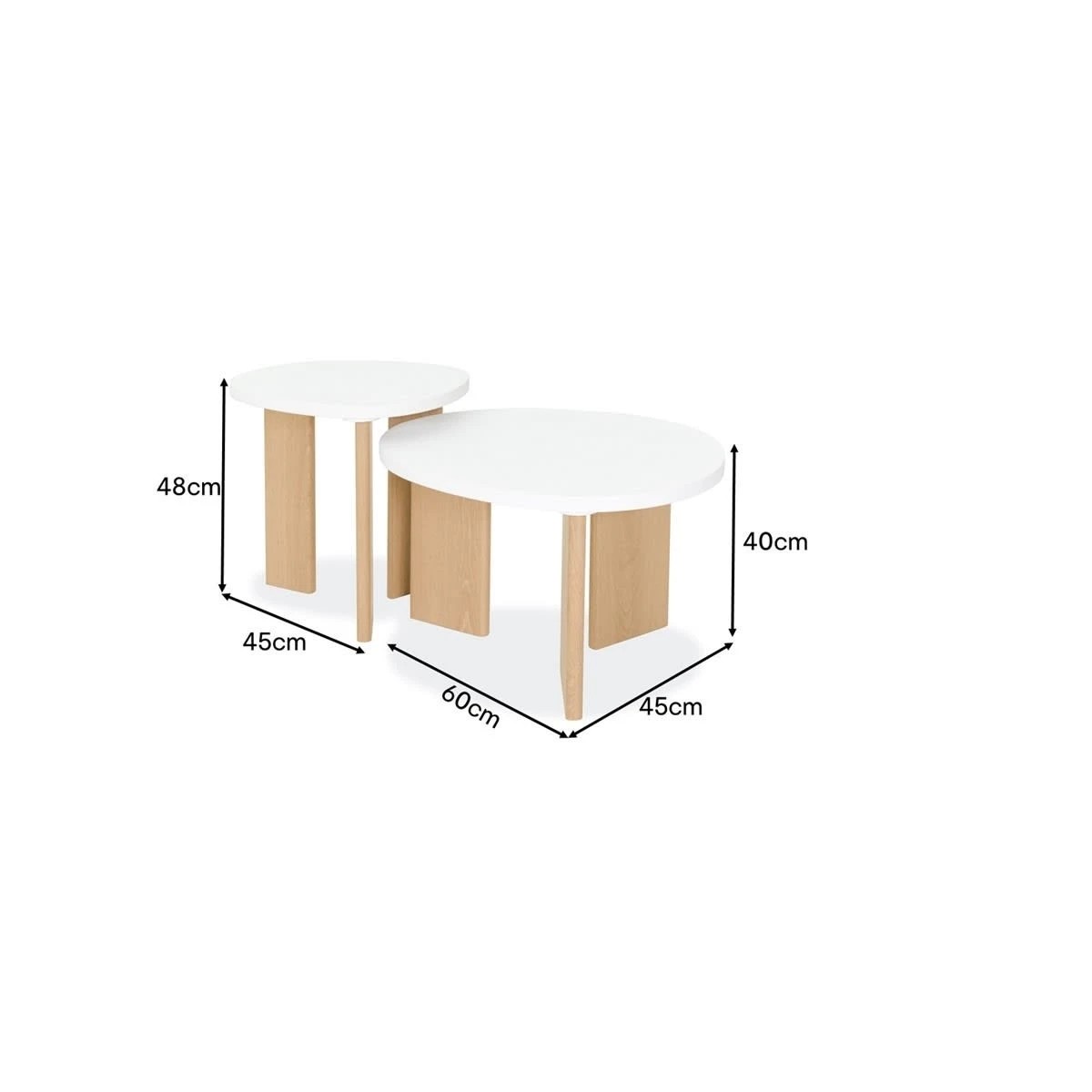 8 Set of 2 Textured Coffee Tables, 8 of 8