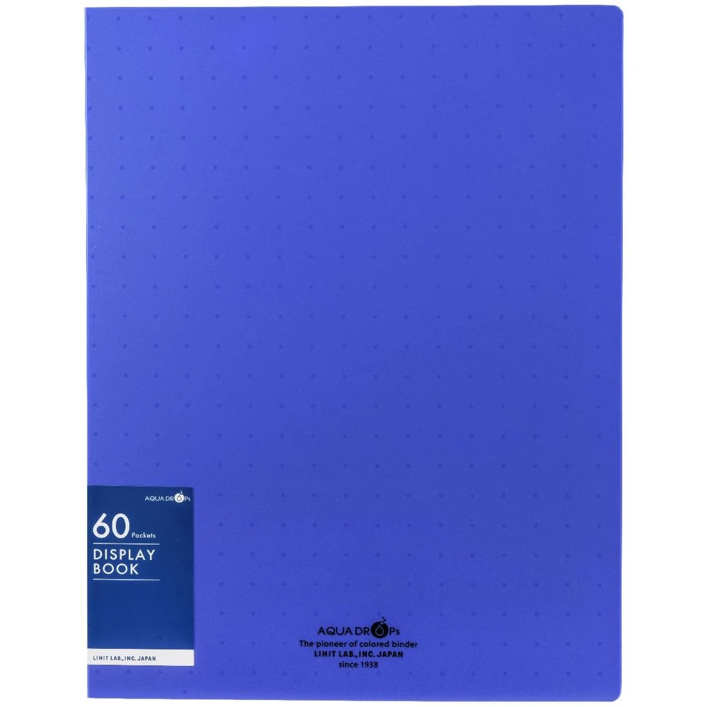 2 Aqua Drops A4 Display Book 60 Pocket Fixed Vivid Blue, 2 of 4