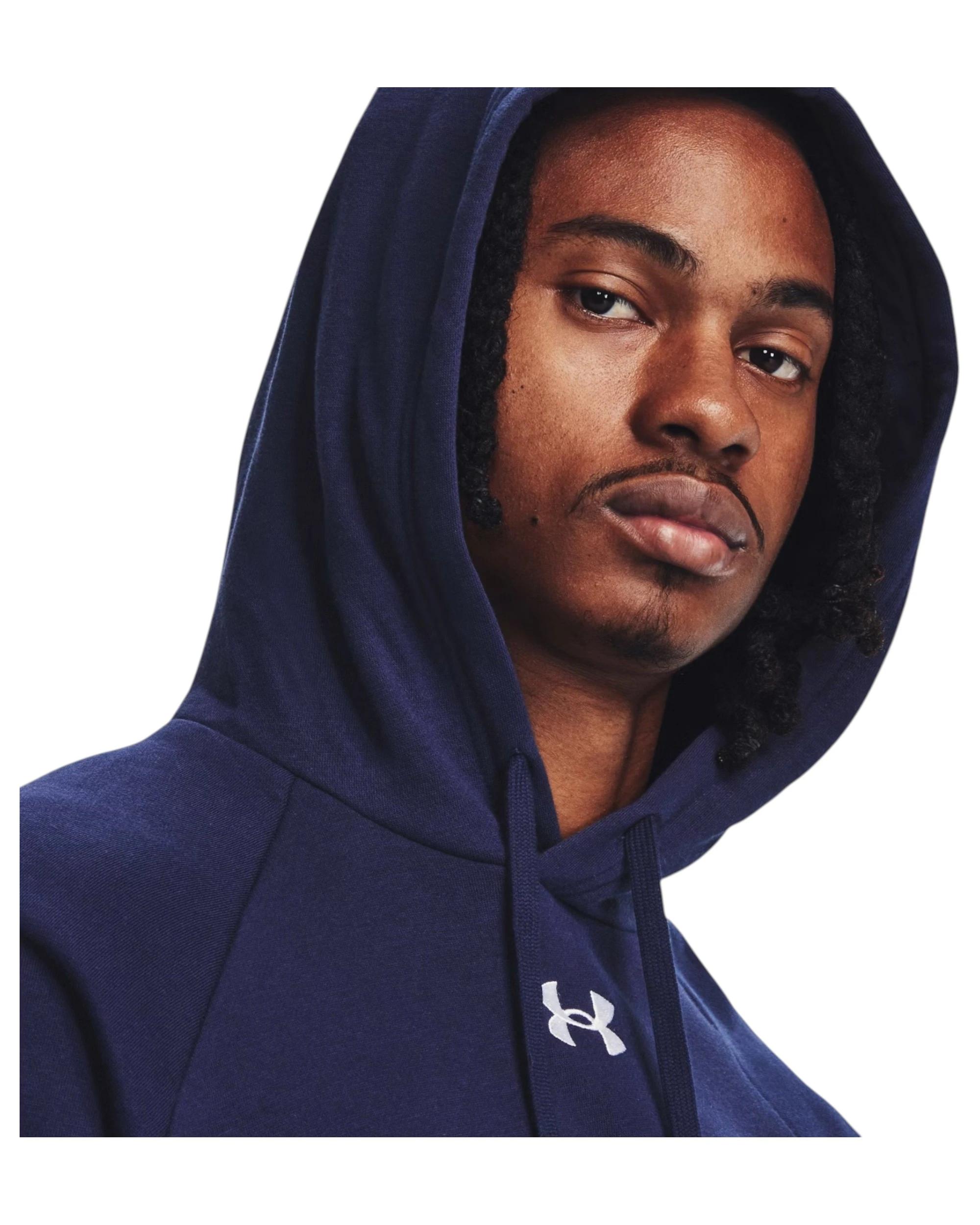 6 Under Armour Mens Rival Fleece Navy Hoodie NAVY, 6 of 6