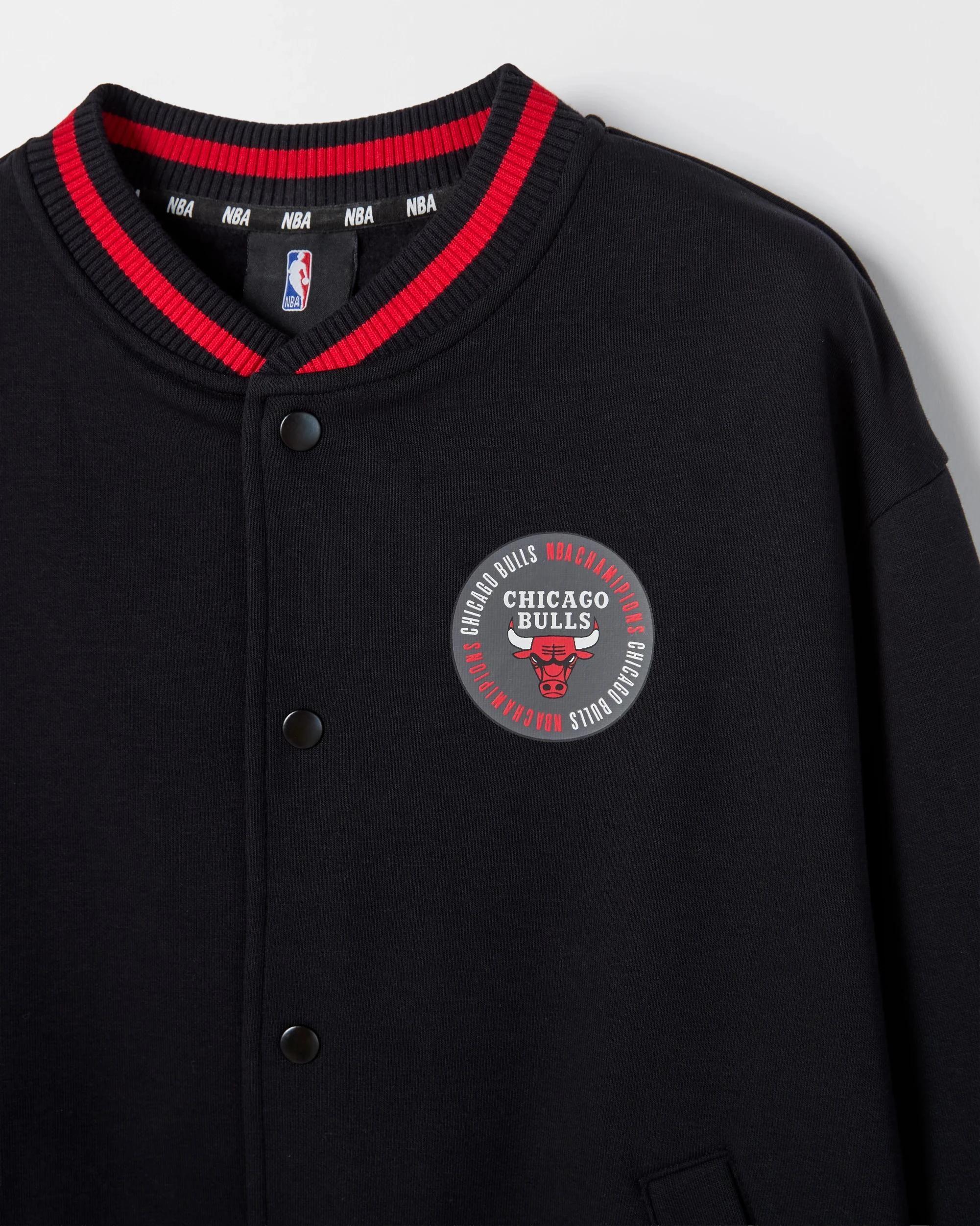 5 NBA Australian Cotton Blend Varsity Jacket BLACK, 5 of 7