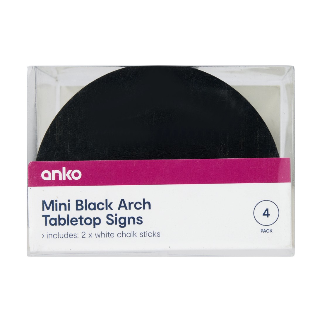7 4 Pack Mini Black Arch Tabletop Signs, 7 of 8
