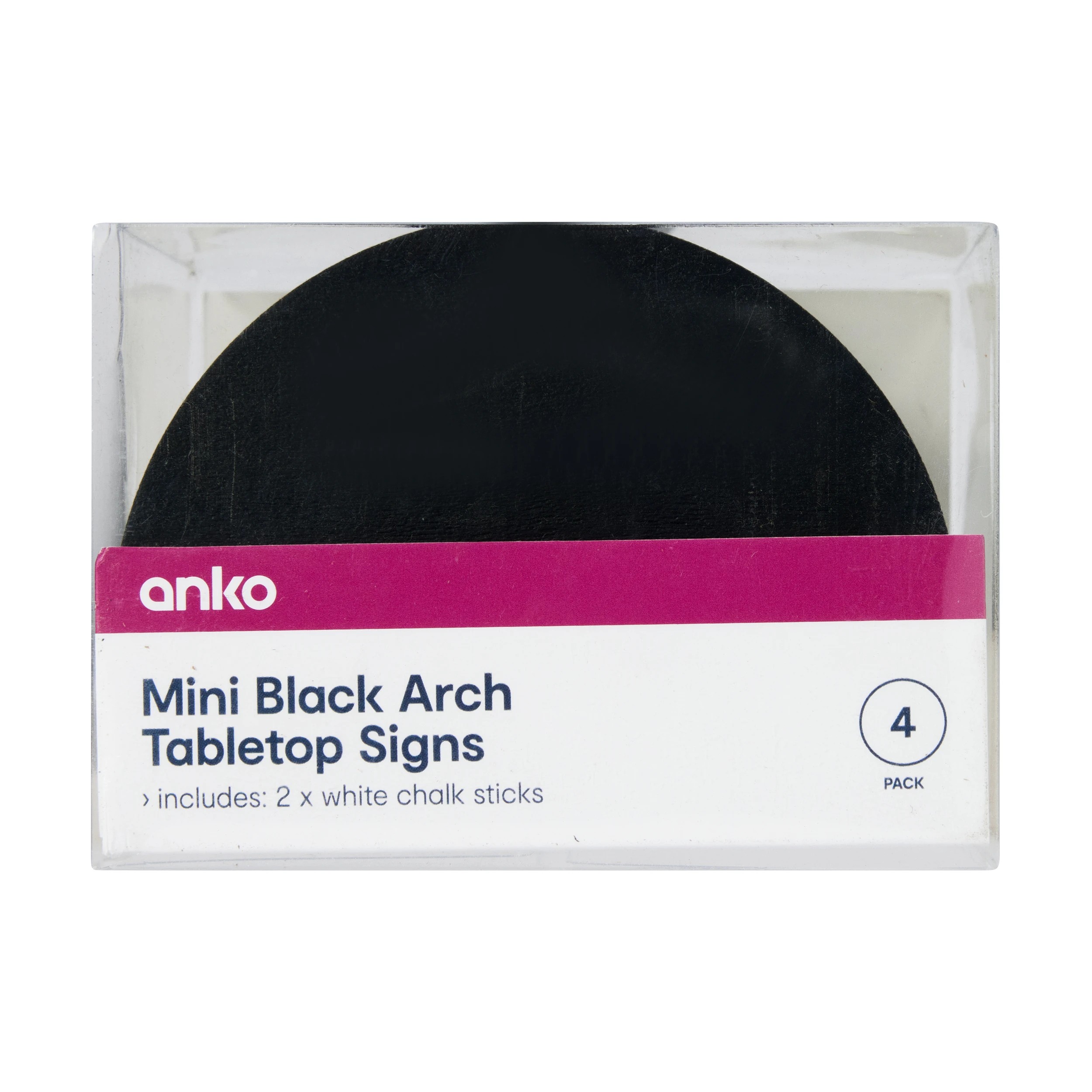 7 4 Pack Mini Black Arch Tabletop Signs, 7 of 8