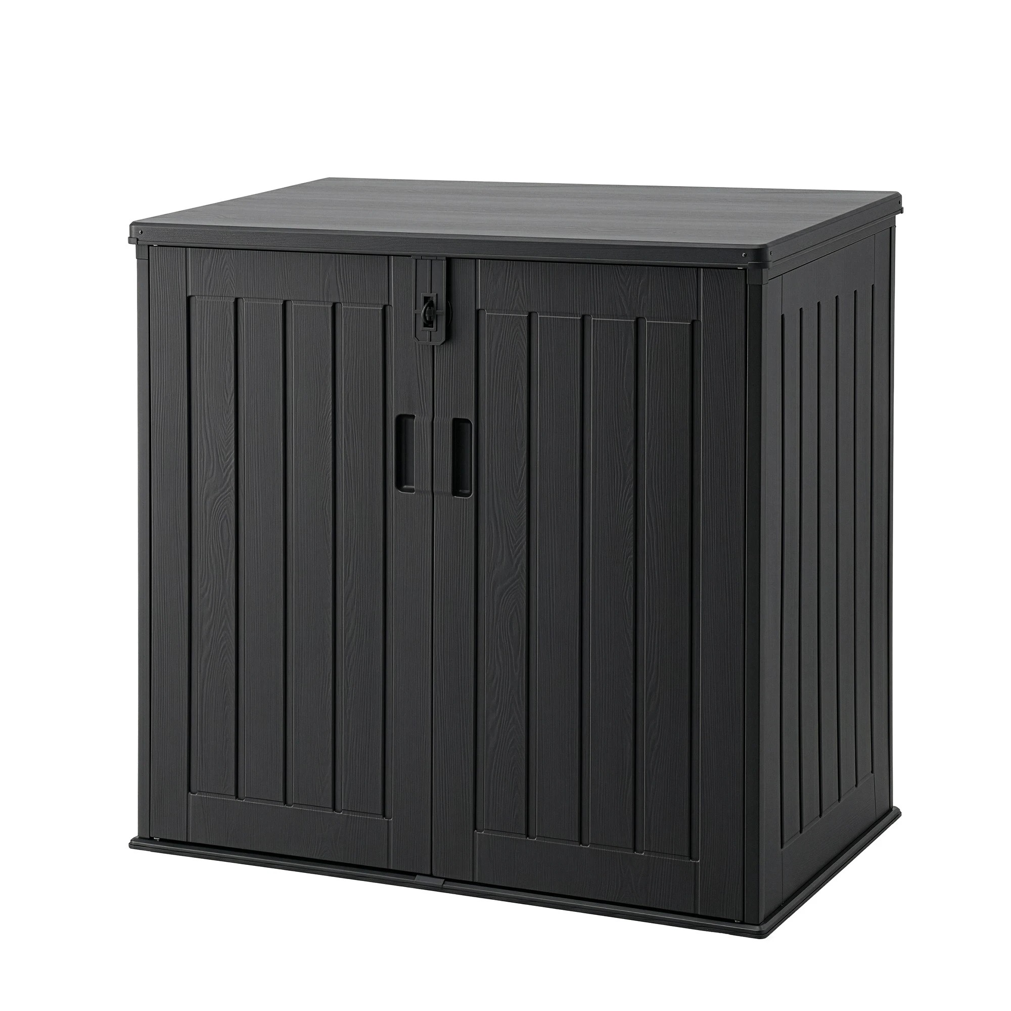 1 Gardeon Outdoor Storage Box 775L Container Lockable Cabinet Tool Organizer Shed - Black, 1 of 8