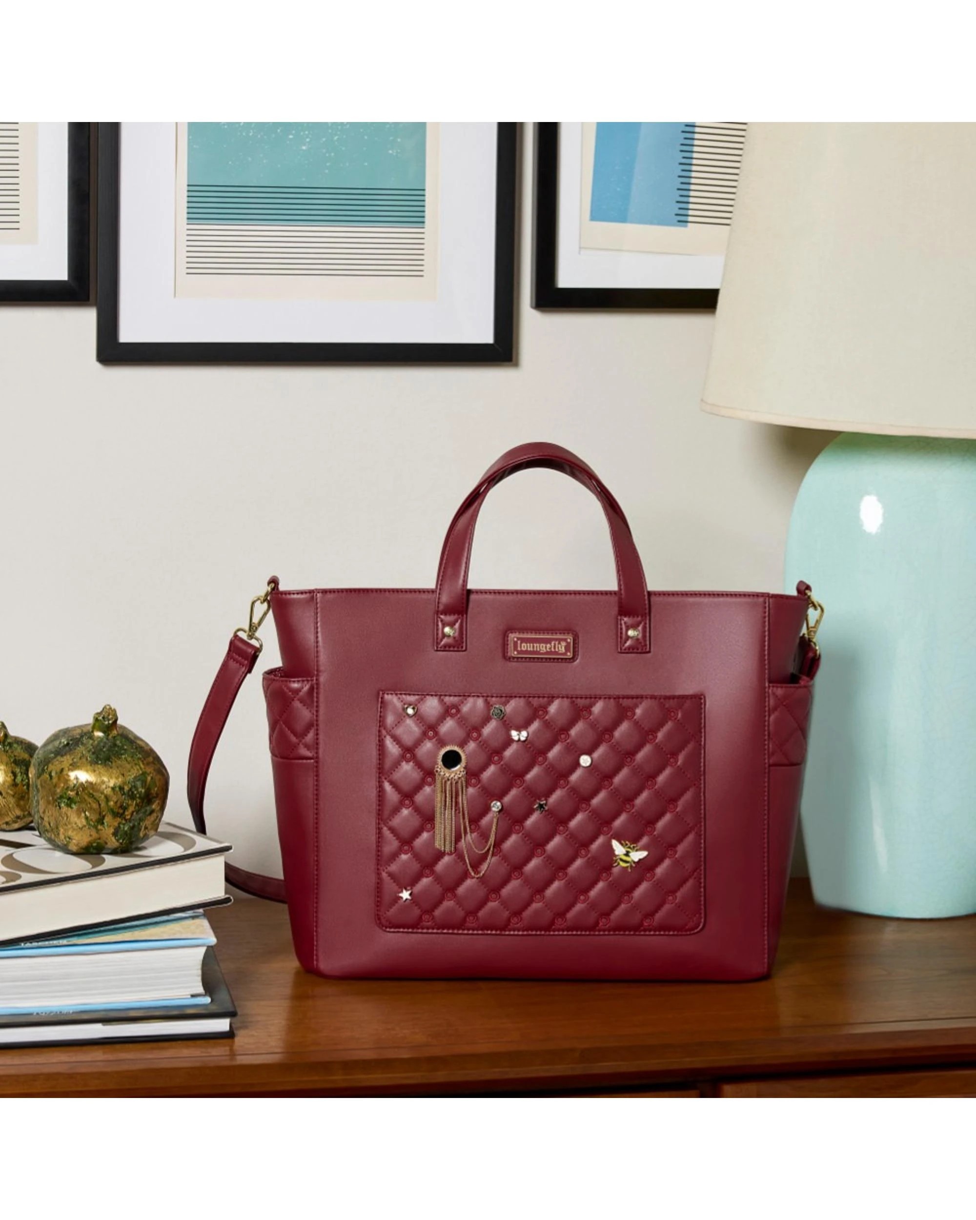 5 Loungefly Mo Red Convertible Backpack and Tote Crossbody Pin Trader Bag, 5 of 5