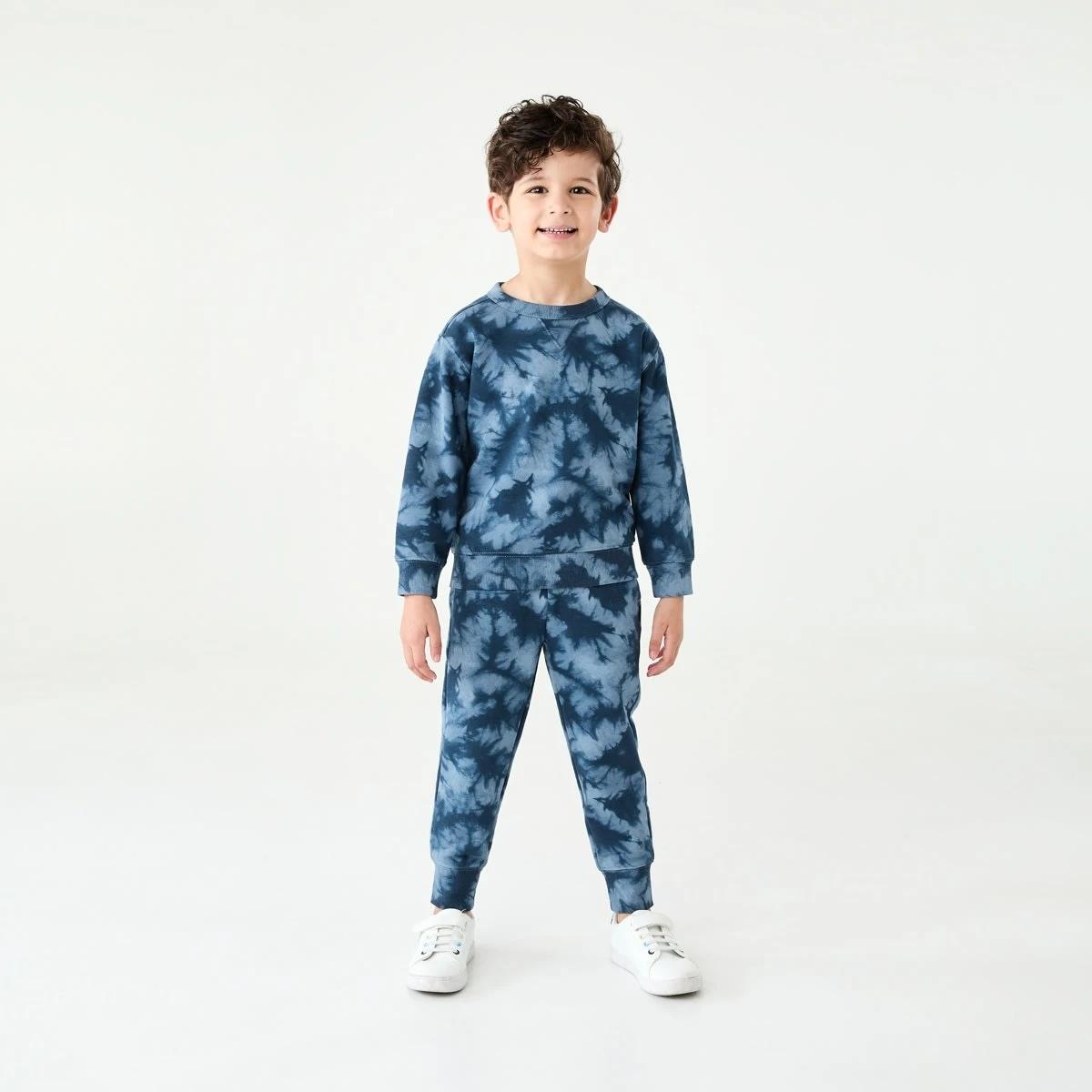 6 All Over Print Crew Neck Sweatshirt Blu Tiedye, 6 of 9