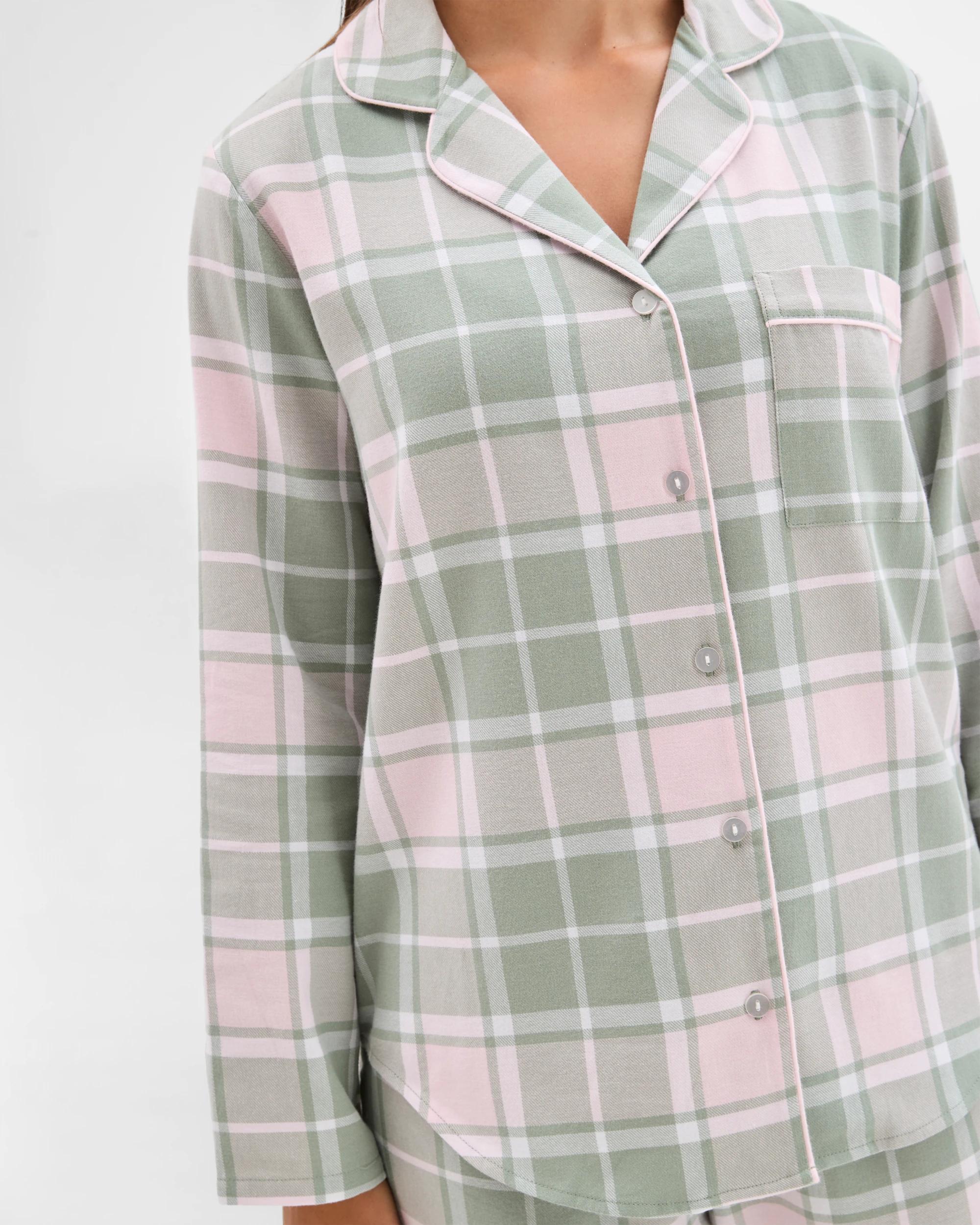 5 Target Woman Australian Cotton Flannelette Pyjama Set GREEN CHECK, 5 of 6