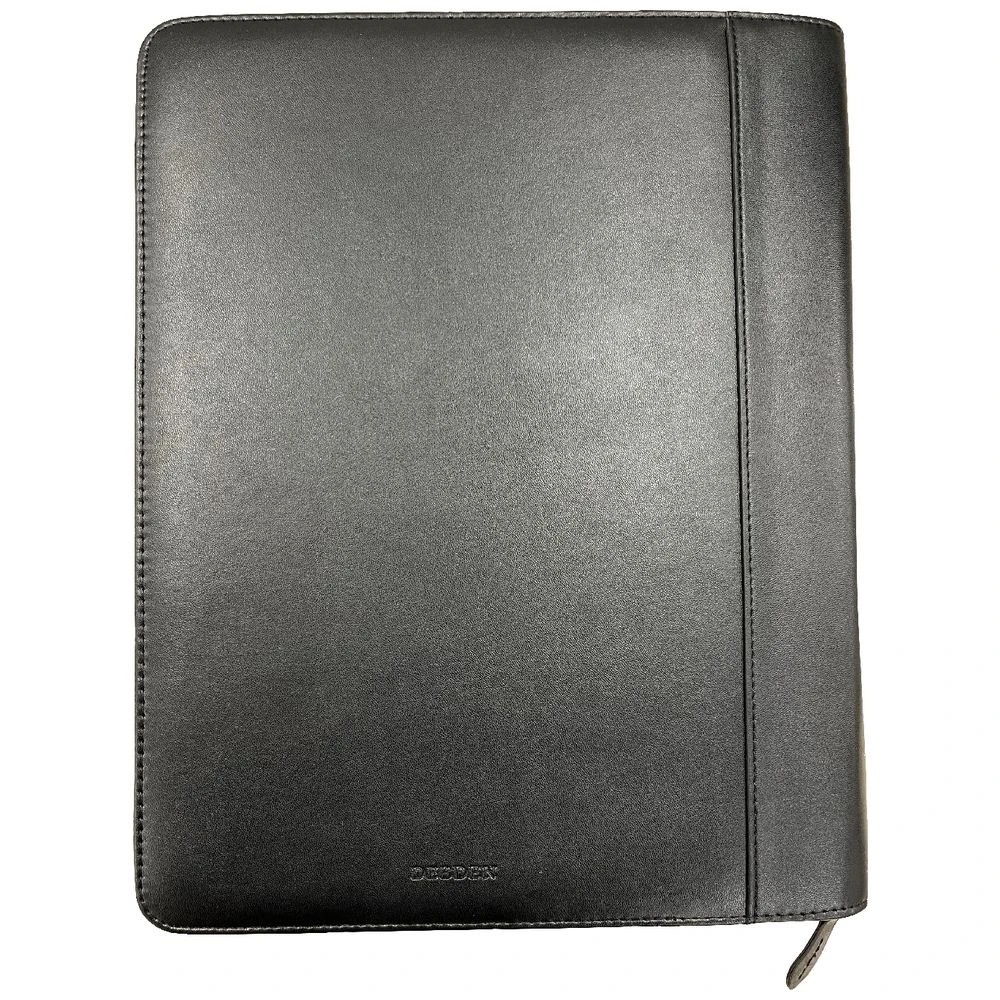 2 Collins Debden A4 Leather Zippered Executive Portfolio Black, 2 of 3